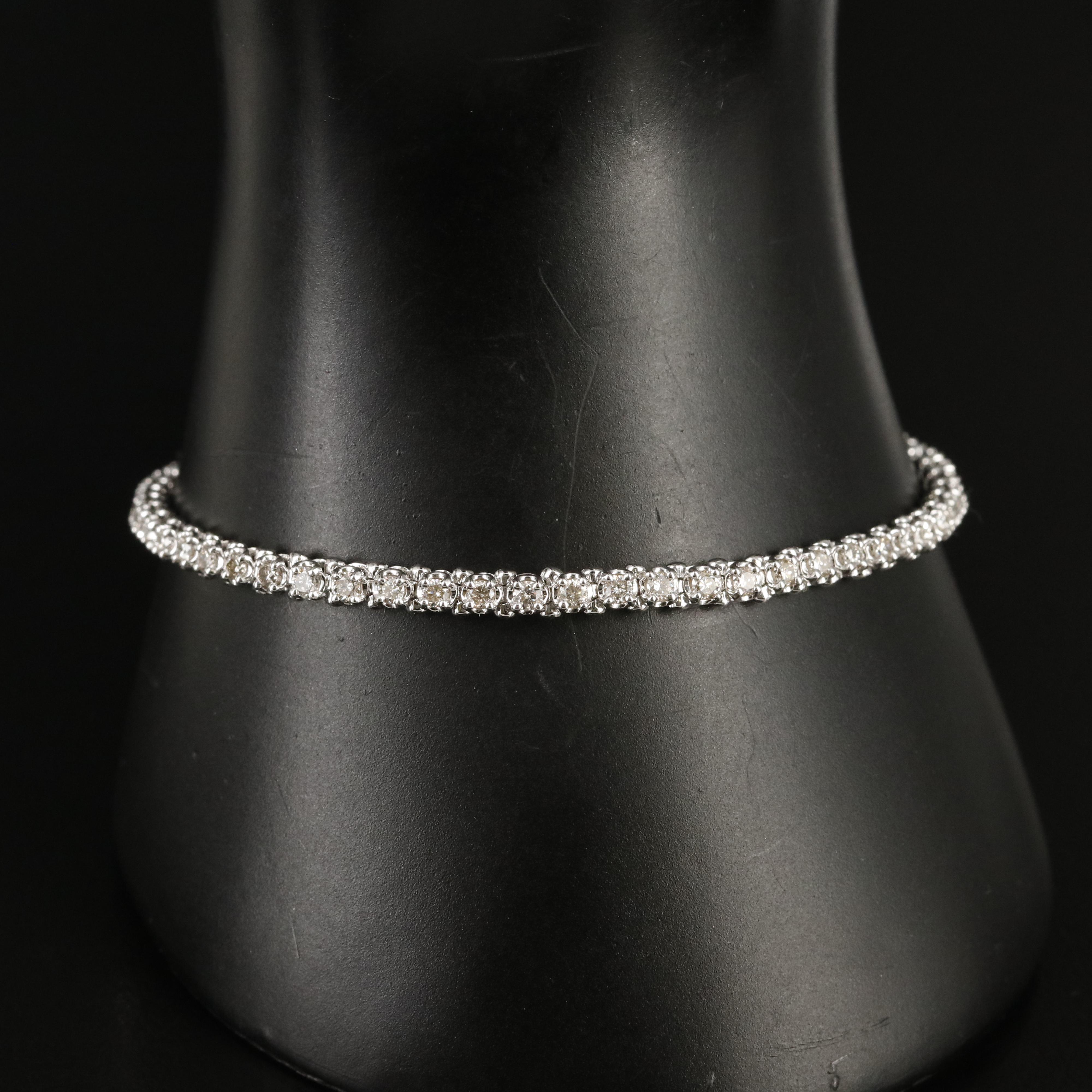 Sterling 2.03 CTW Diamond Line Bracelet