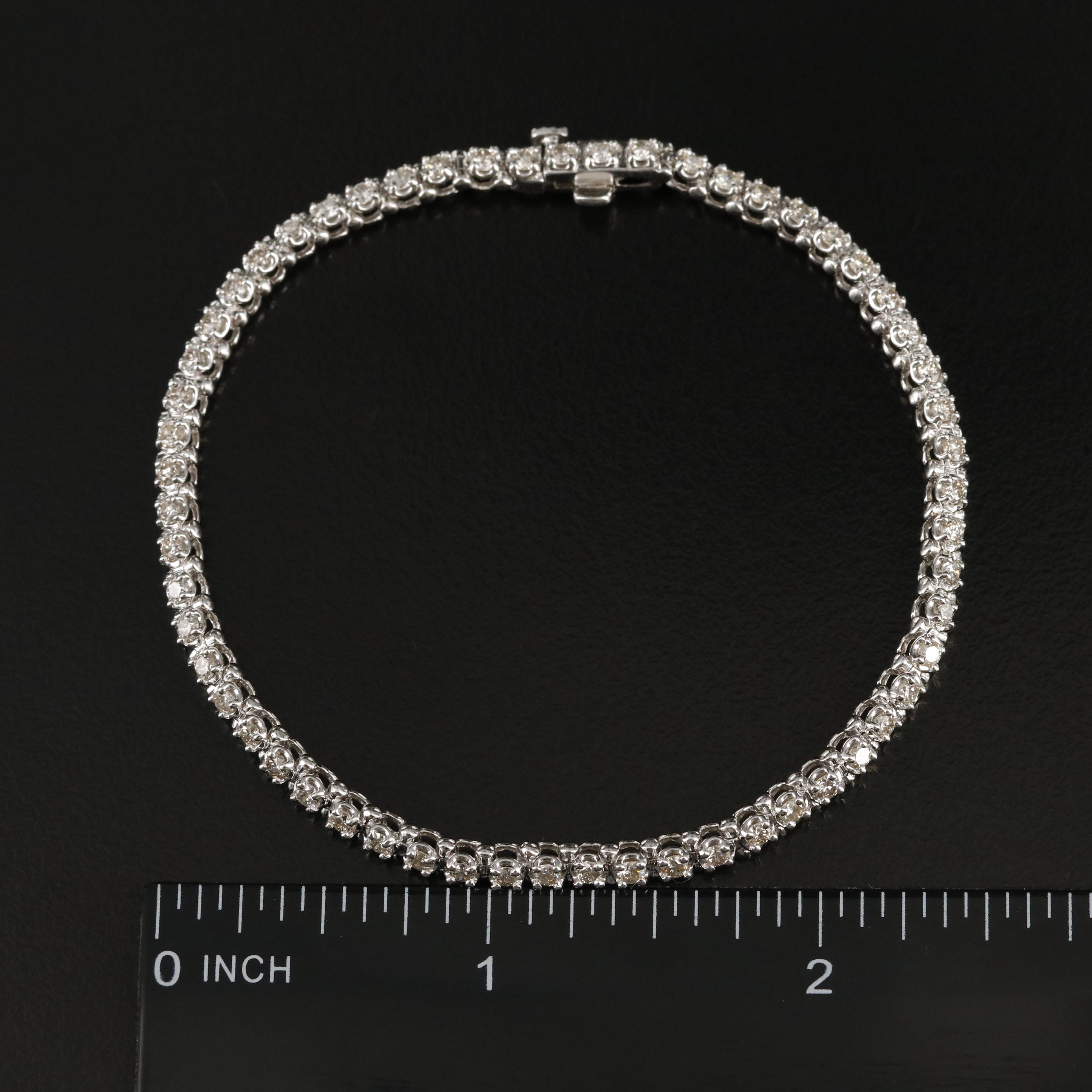 Sterling 2.03 CTW Diamond Line Bracelet