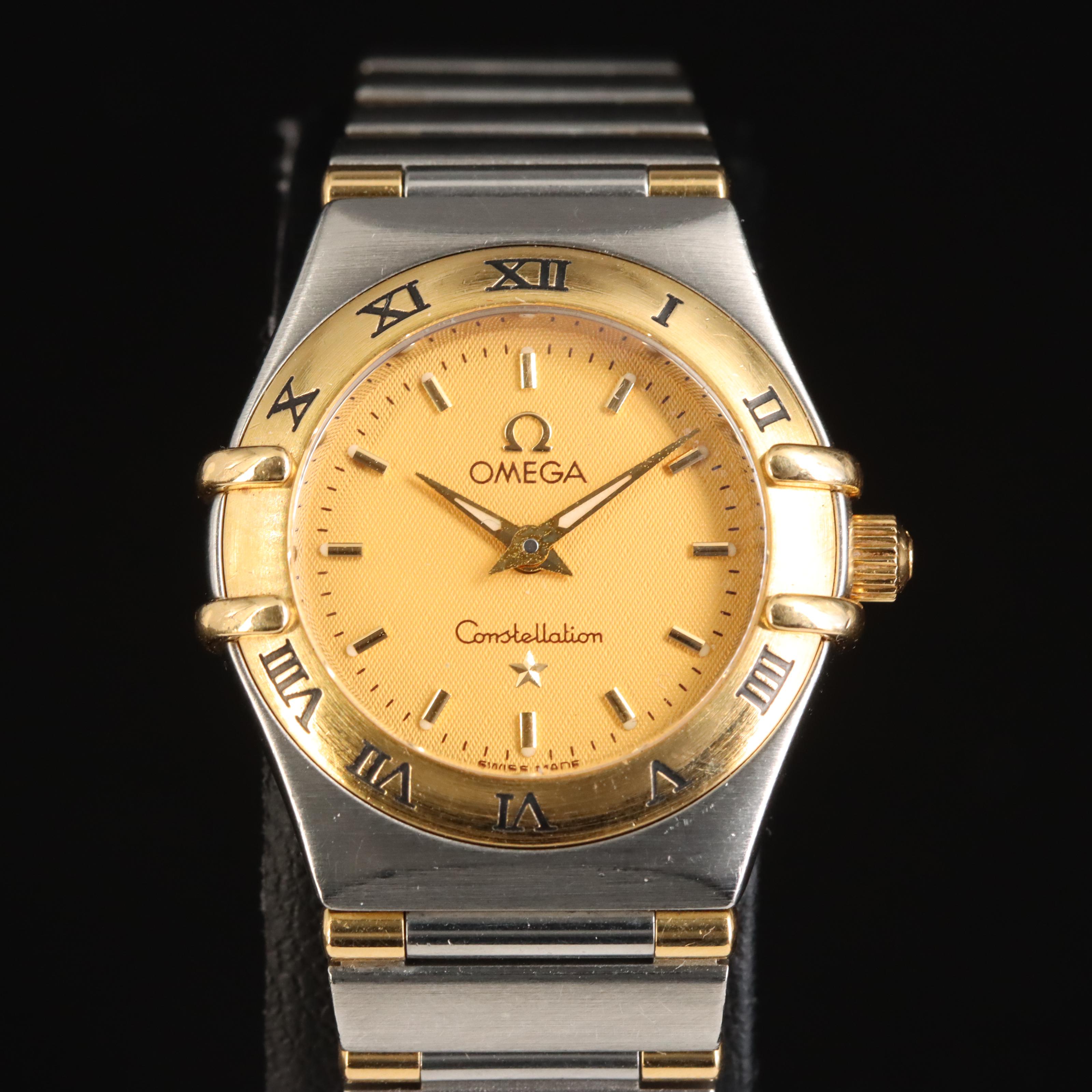Omega Constellation 18K and Stainless Steel Quartz Watch