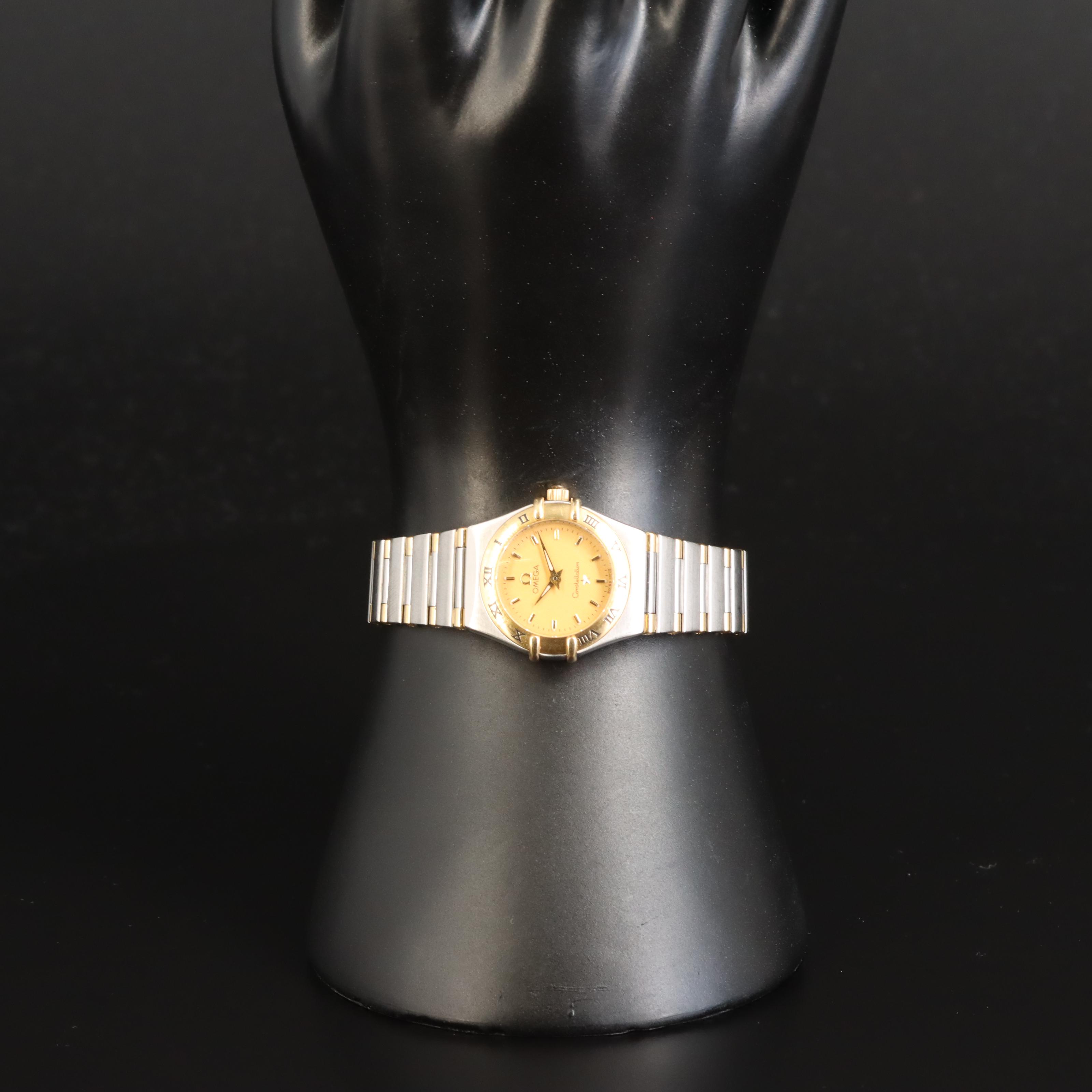 Omega Constellation 18K and Stainless Steel Quartz Watch