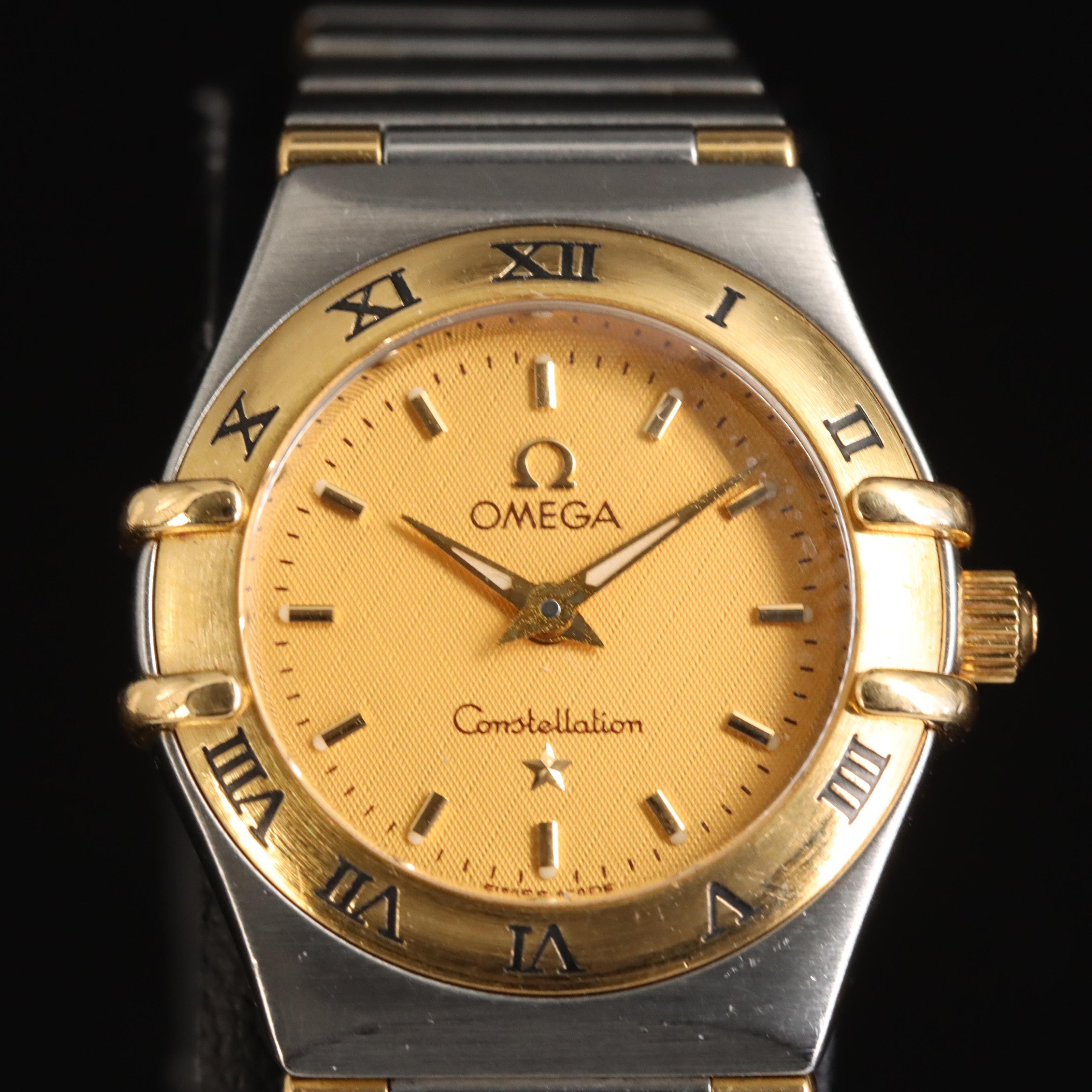 Omega Constellation 18K and Stainless Steel Quartz Watch