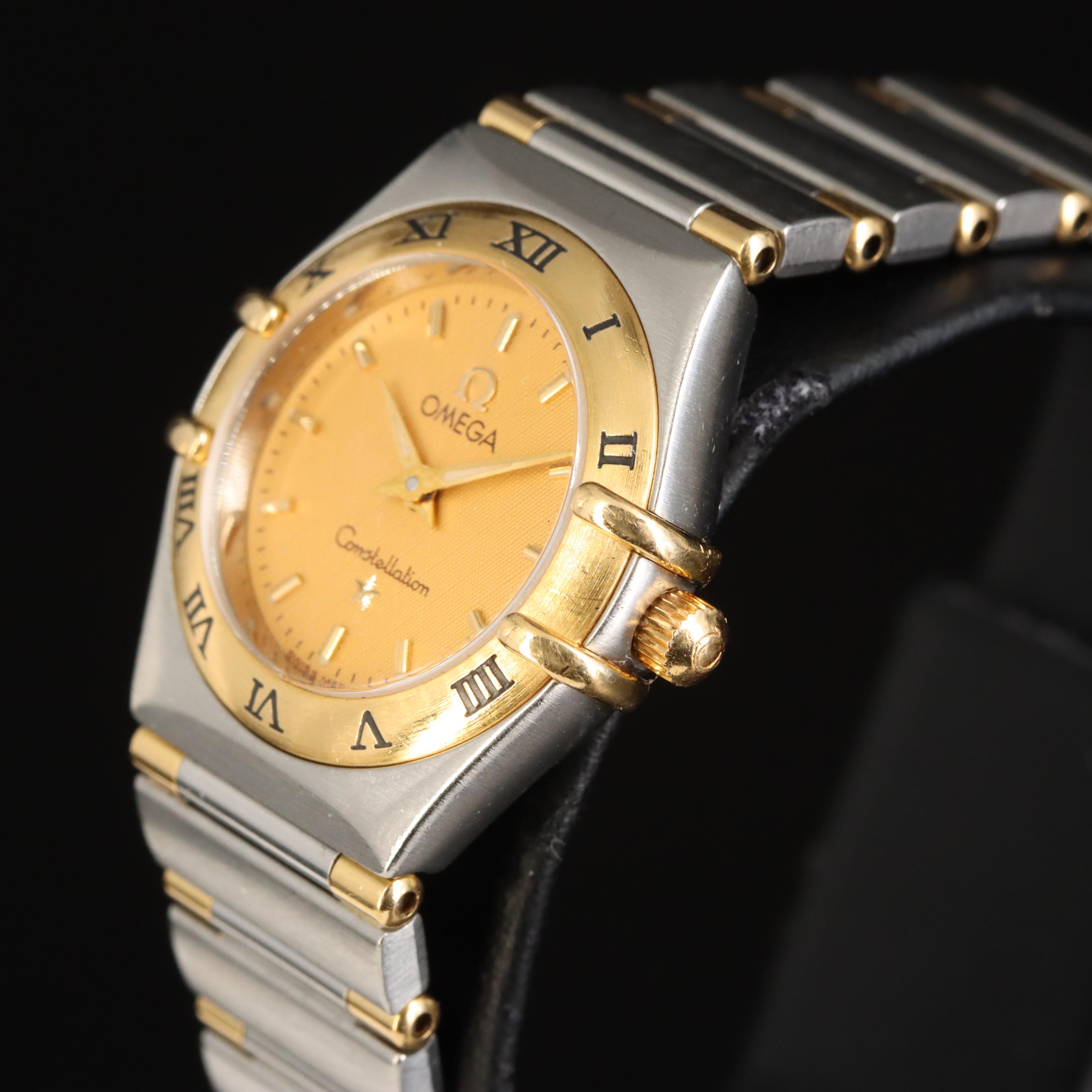 Omega Constellation 18K and Stainless Steel Quartz Watch
