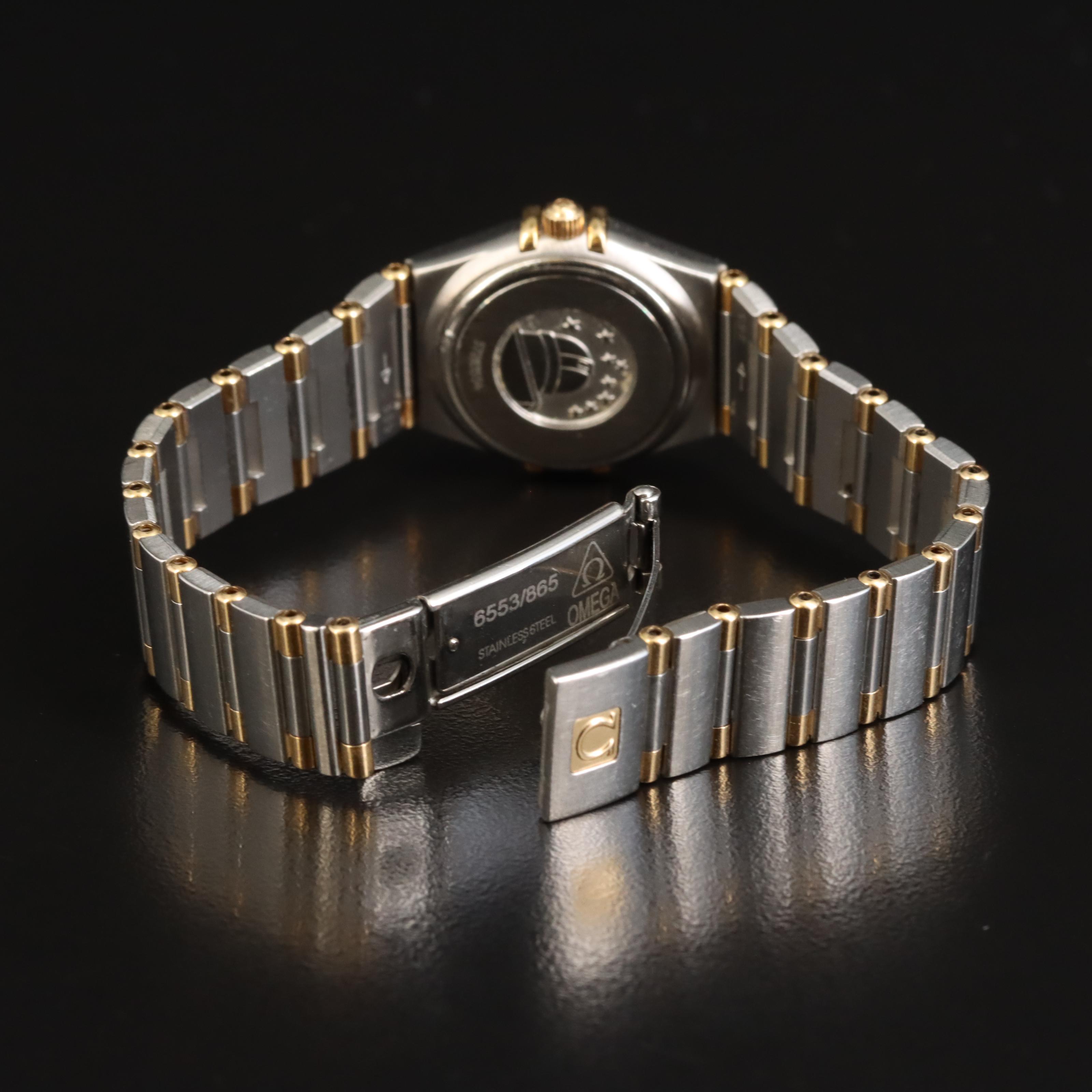 Omega Constellation 18K and Stainless Steel Quartz Watch