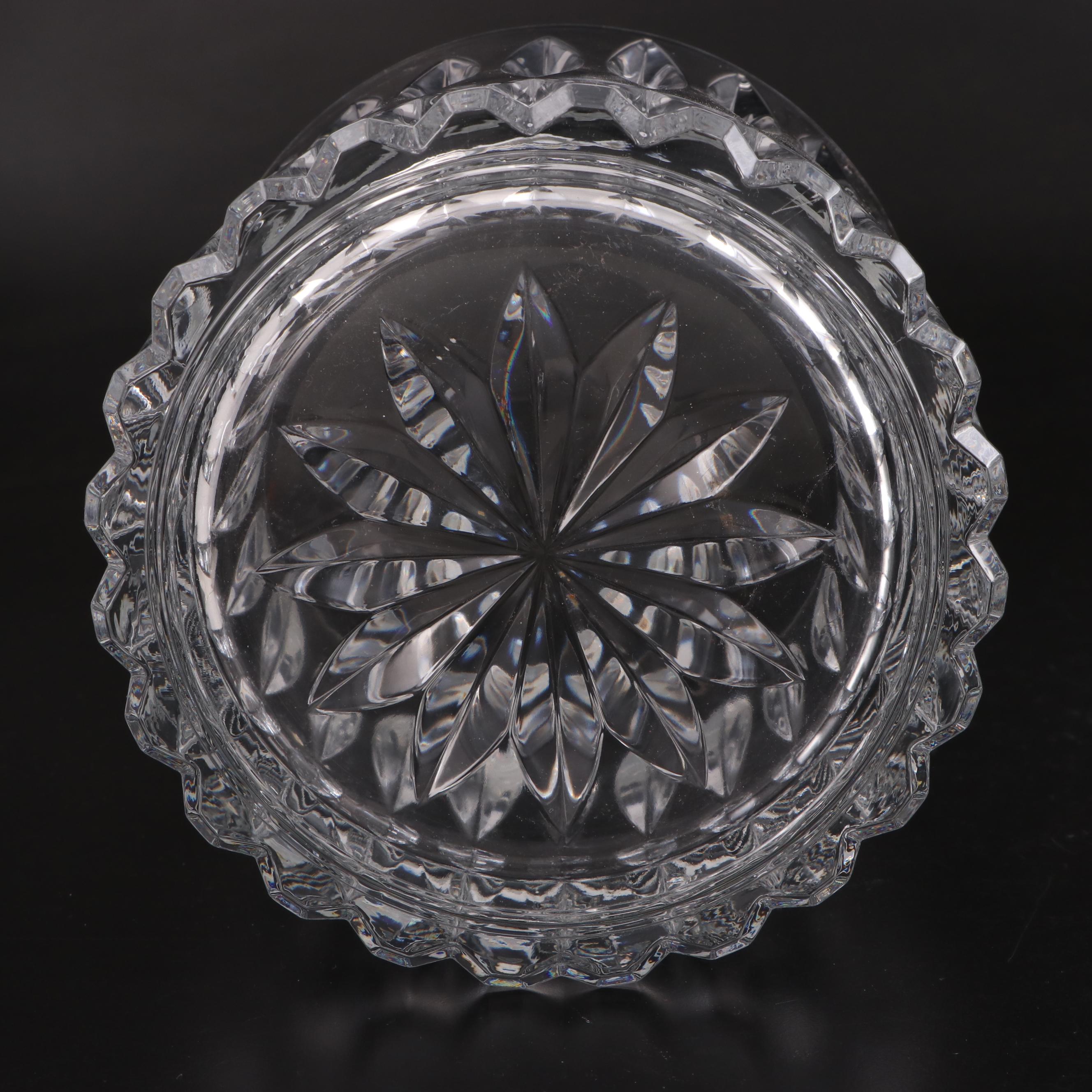 EAPG Holly Cake Plate with Glass and Crystal Tableware
