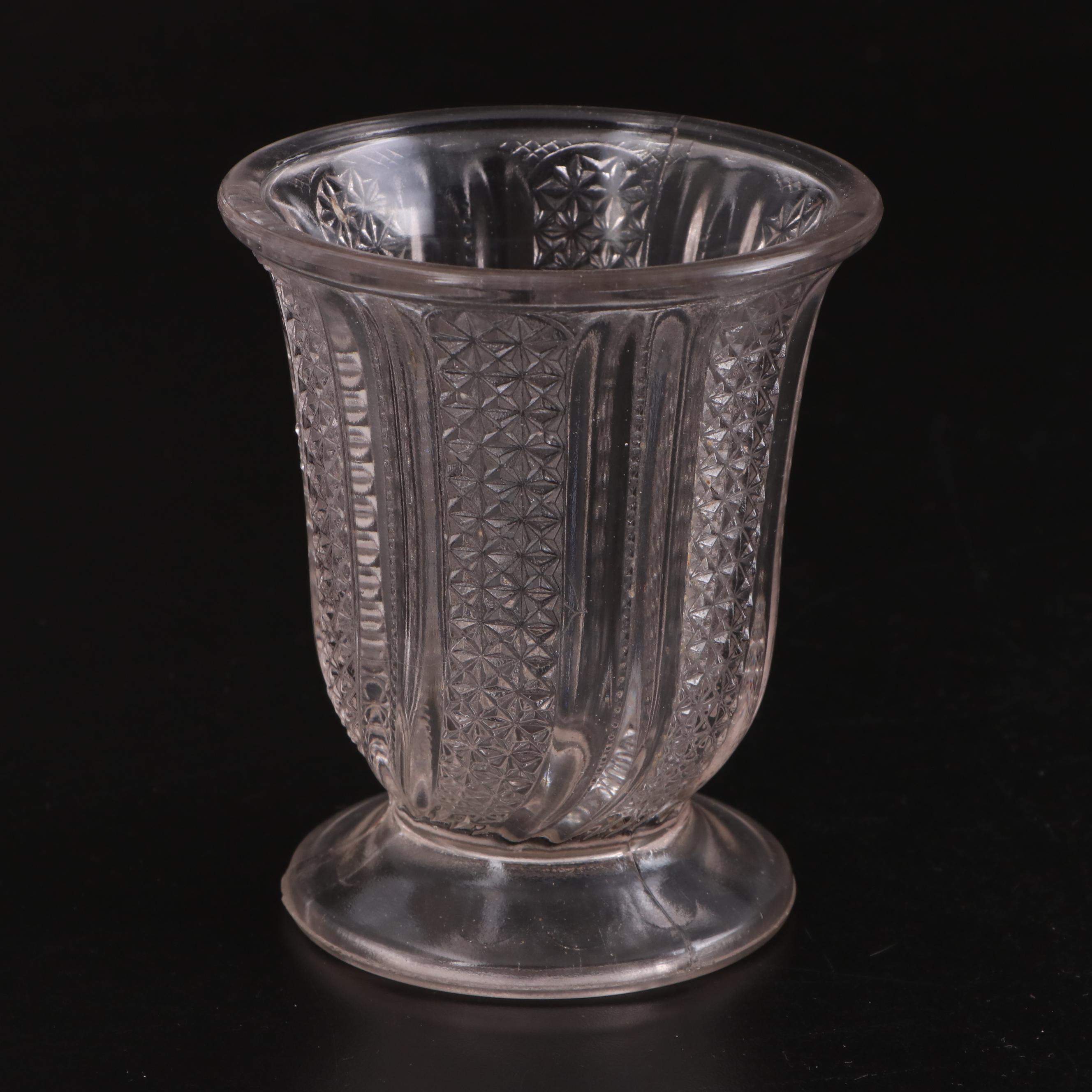 EAPG Holly Cake Plate with Glass and Crystal Tableware