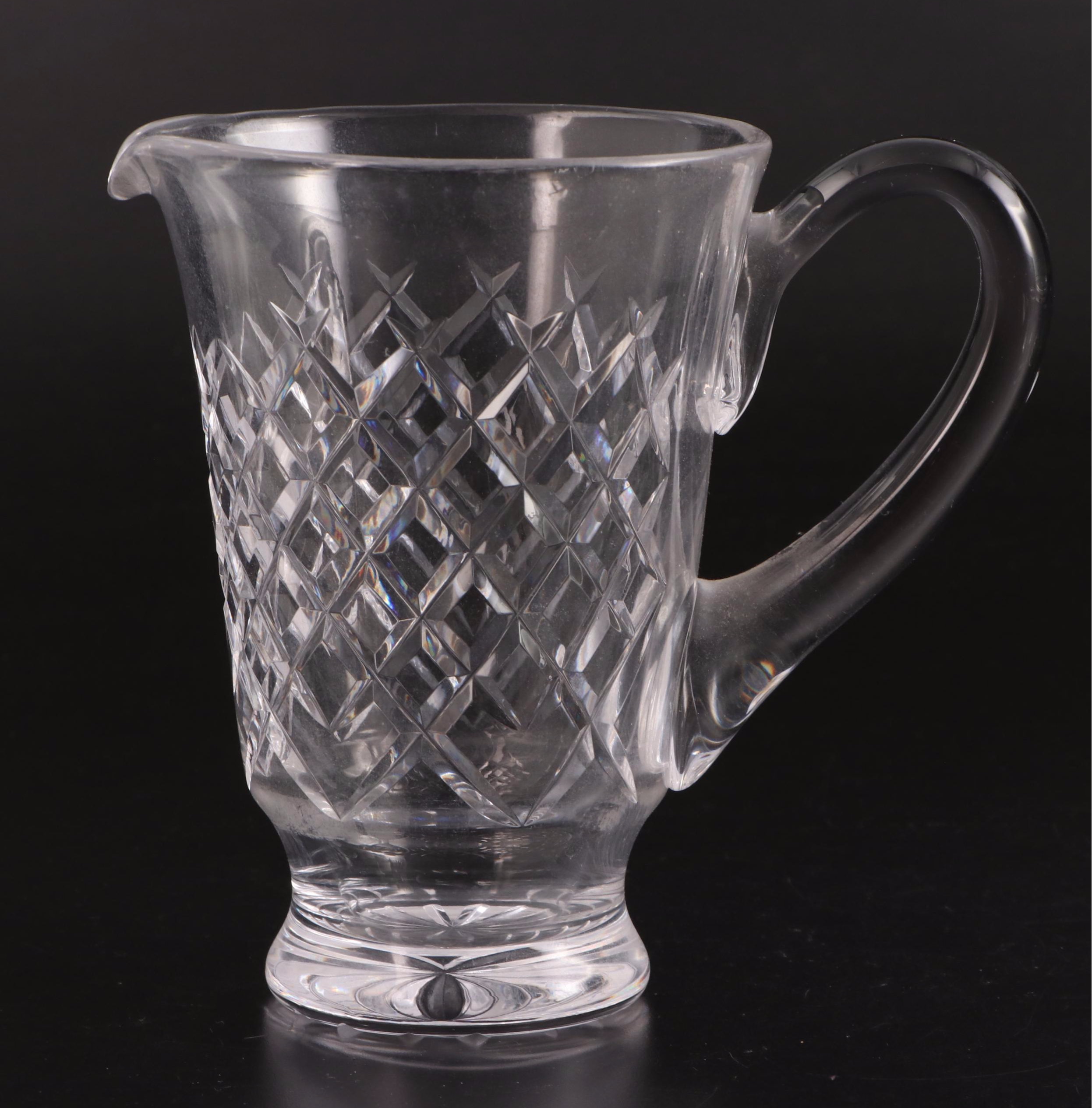 EAPG Holly Cake Plate with Glass and Crystal Tableware