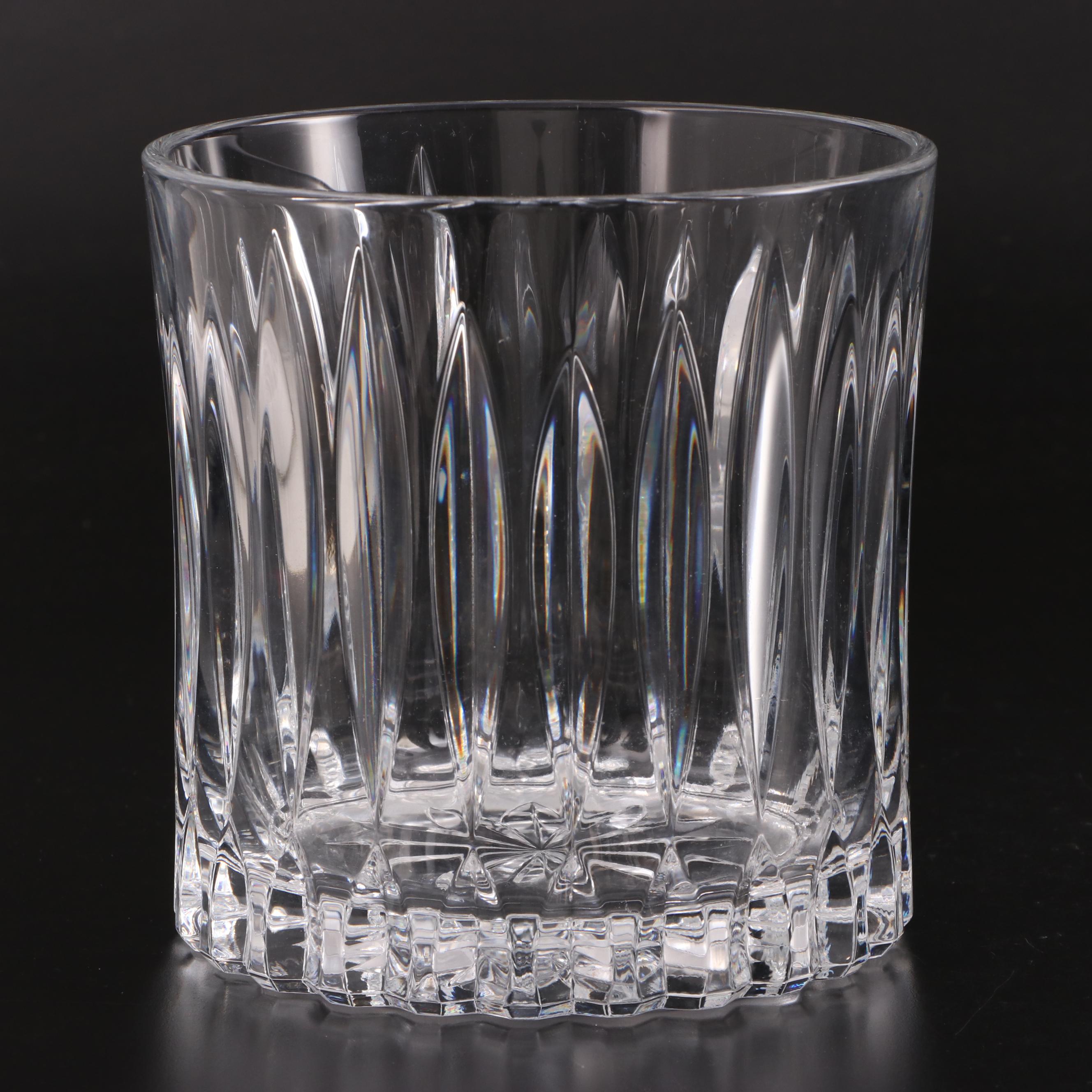 EAPG Holly Cake Plate with Glass and Crystal Tableware