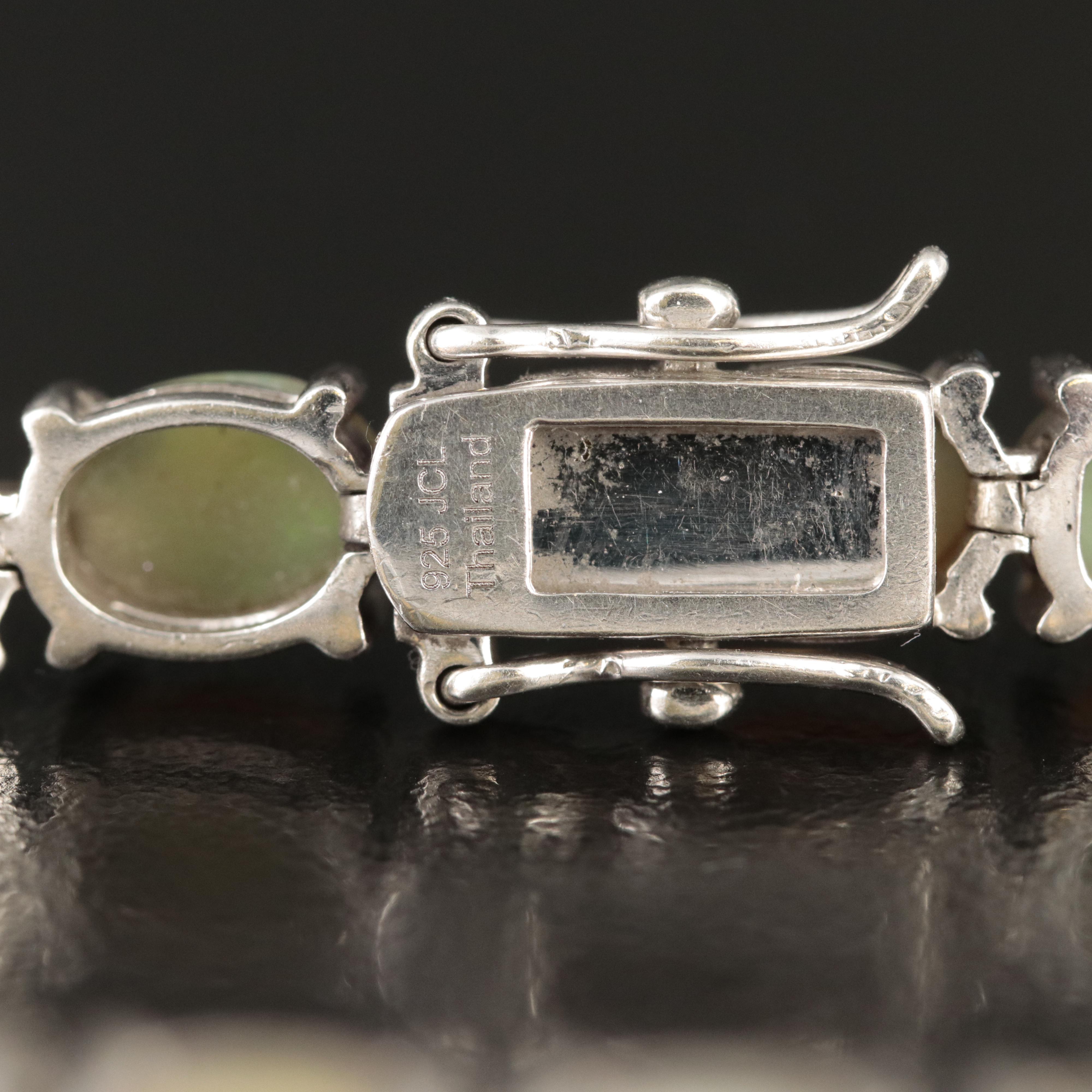 Sterling Opal Line Bracelet