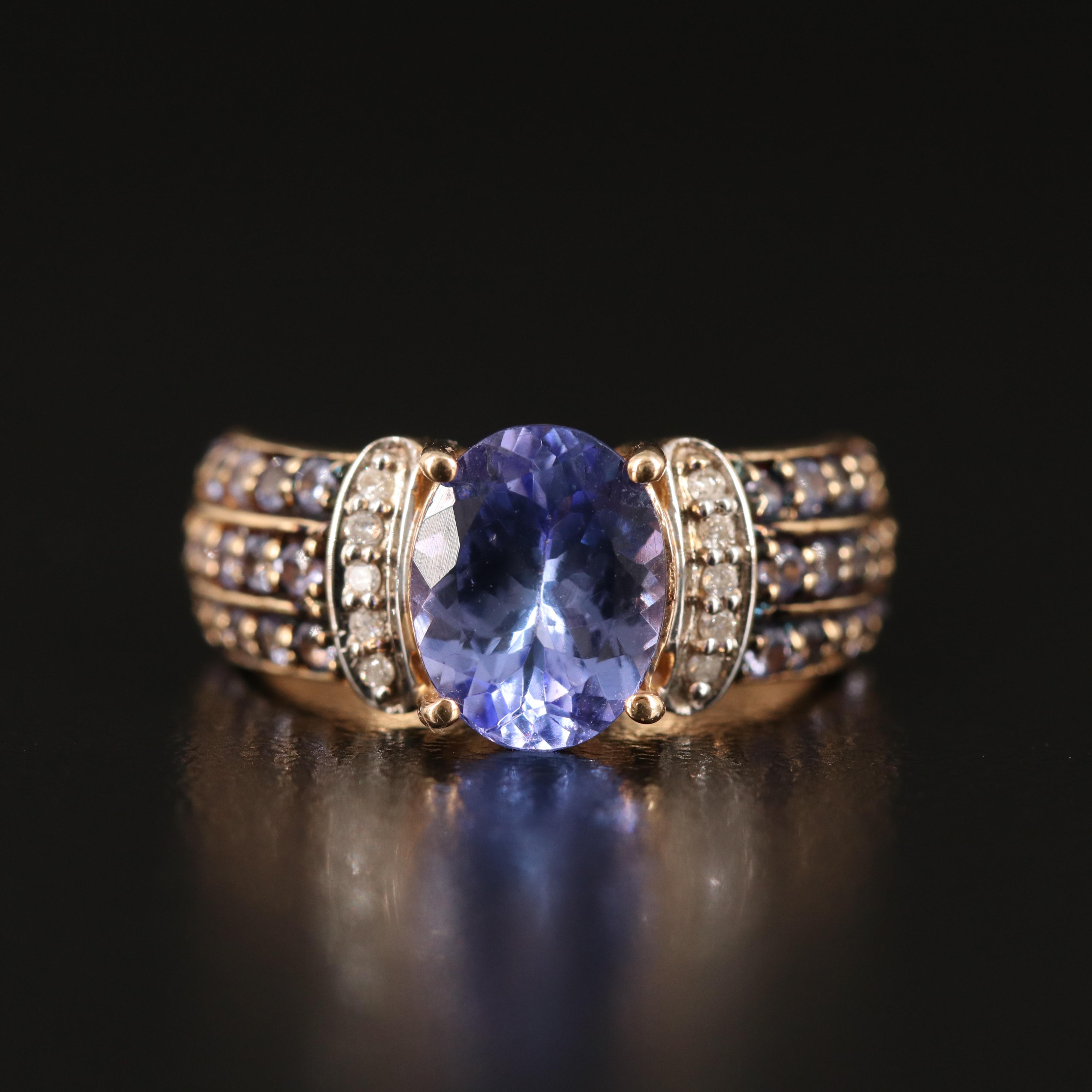 14K Tanzanite and Diamond Ring