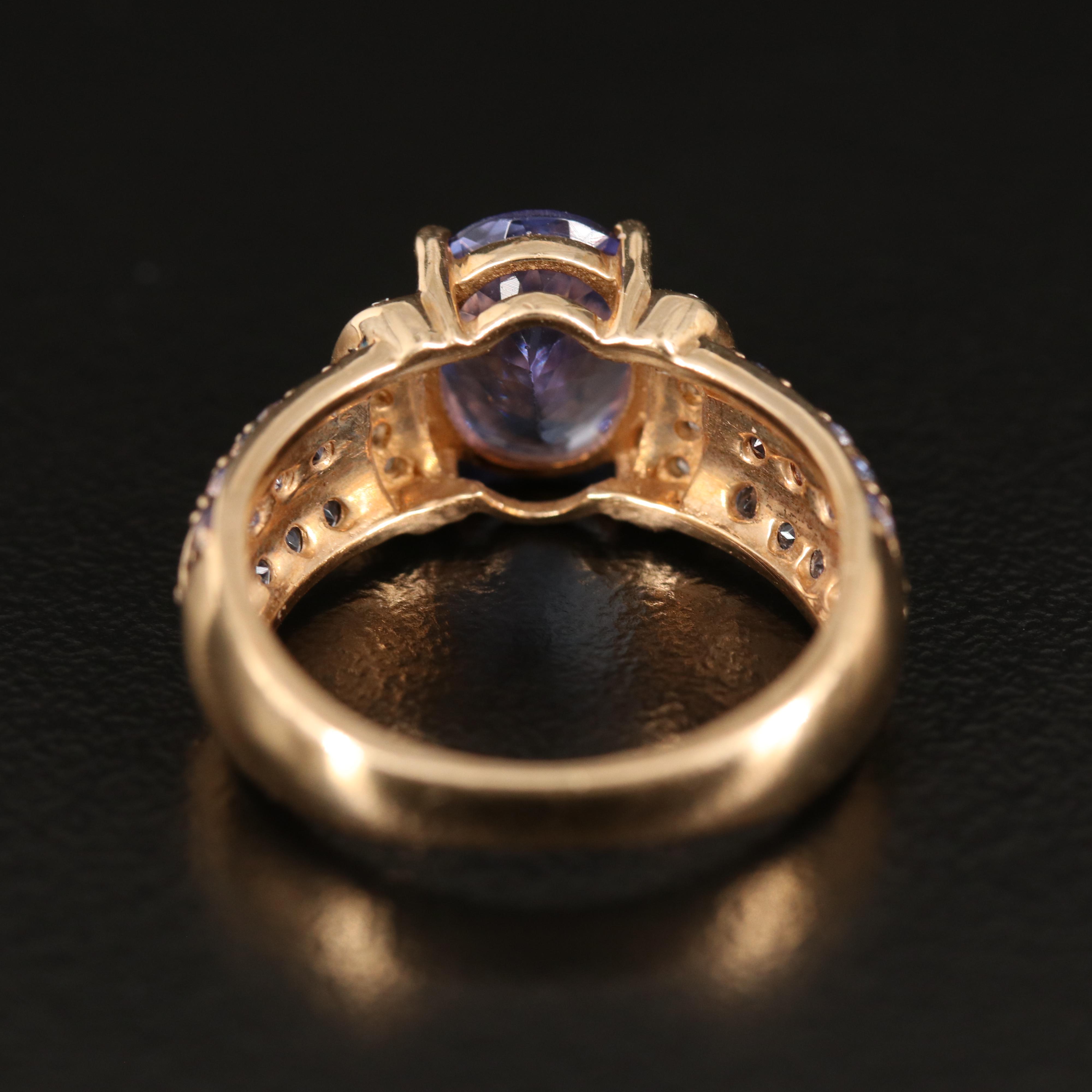14K Tanzanite and Diamond Ring