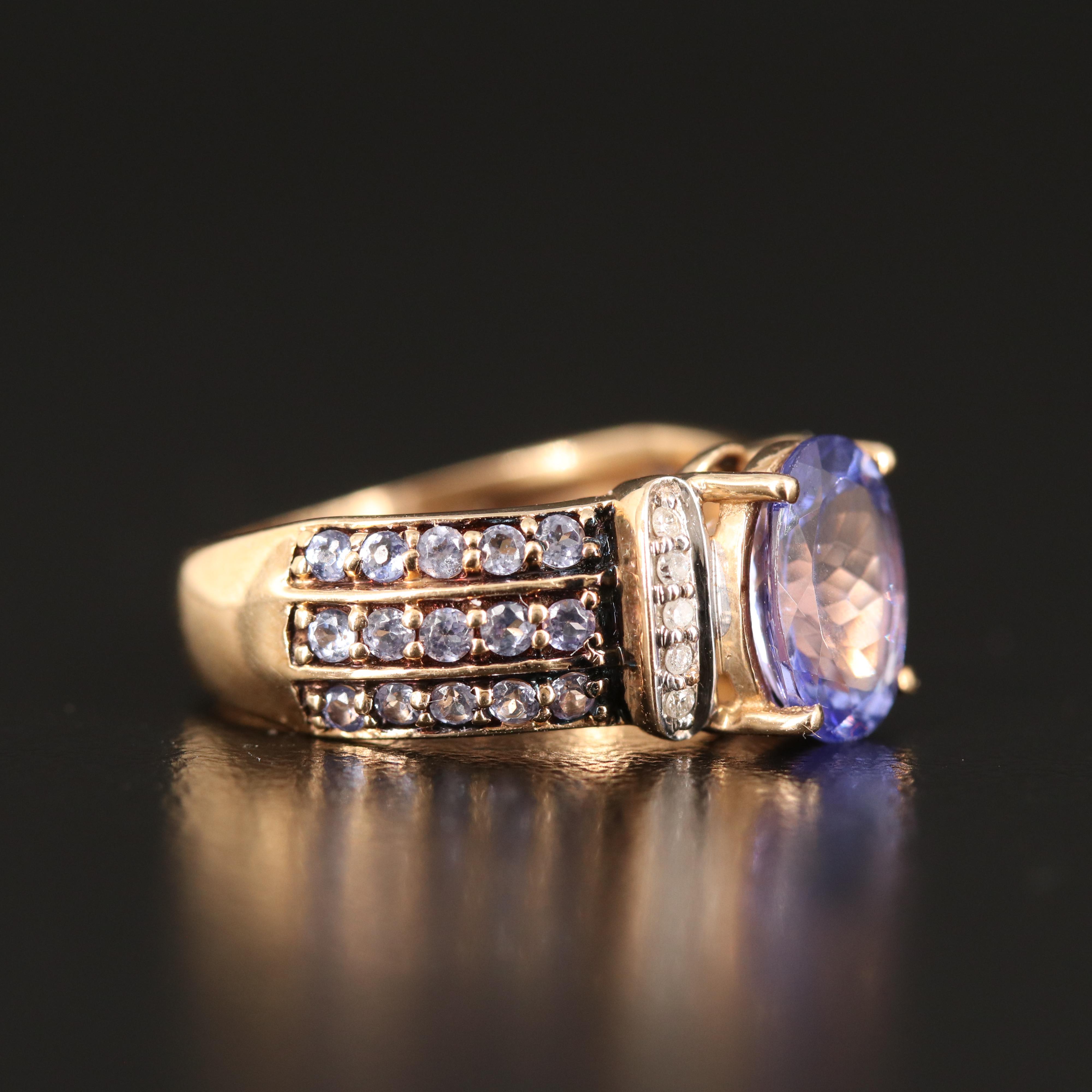 14K Tanzanite and Diamond Ring