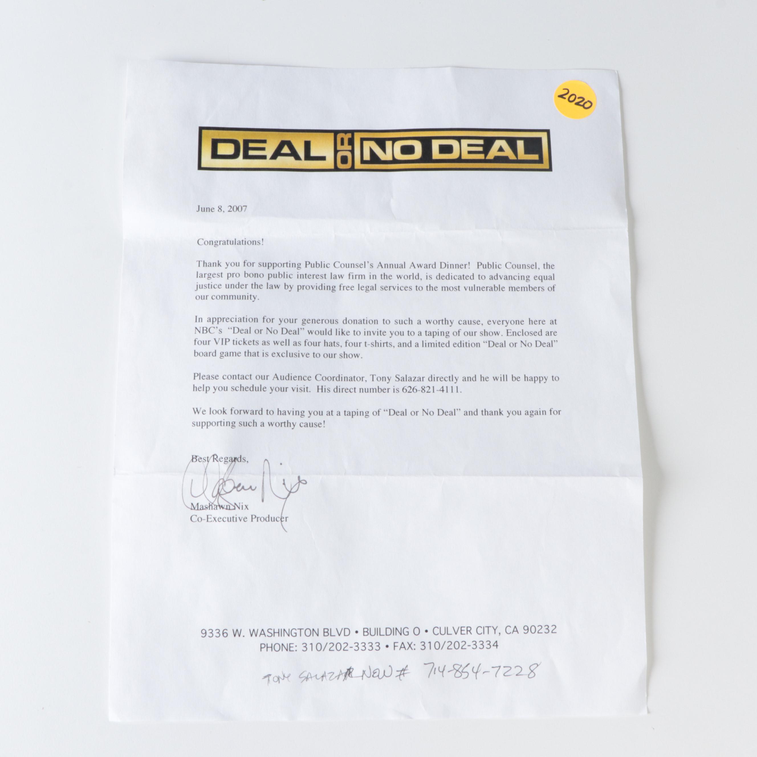 Deal or No Deal Official Merchandise Hats, Shirts, VIP Tickets and Board Game