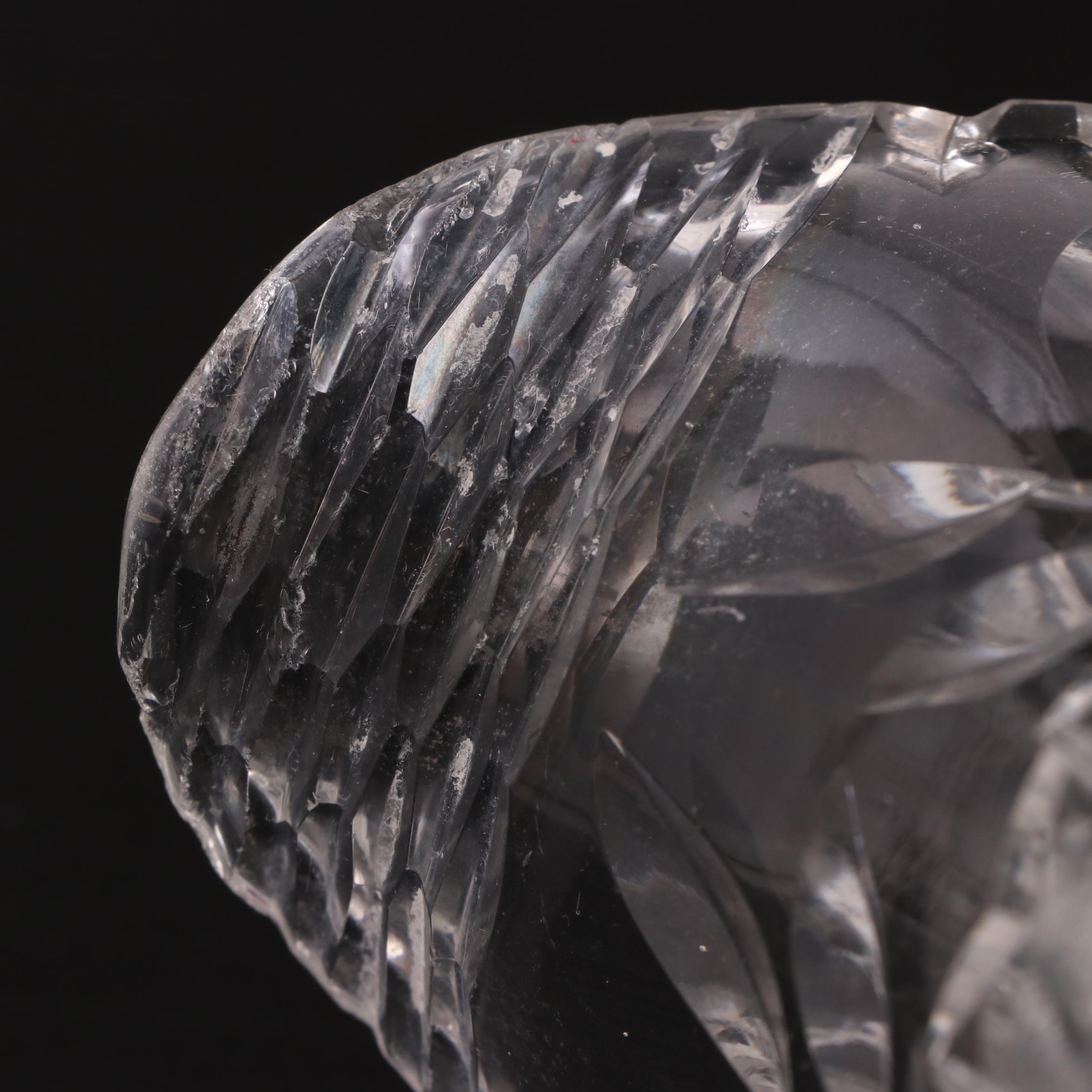 EAPG Holly Cake Plate with Glass and Crystal Tableware