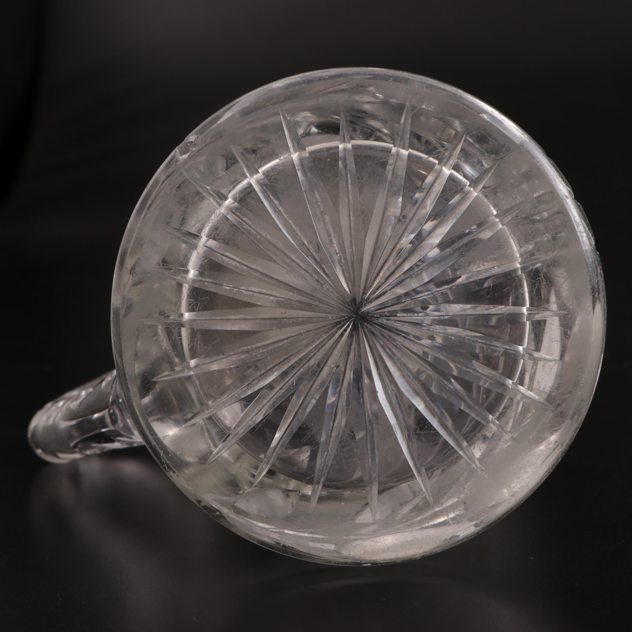 EAPG Holly Cake Plate with Glass and Crystal Tableware