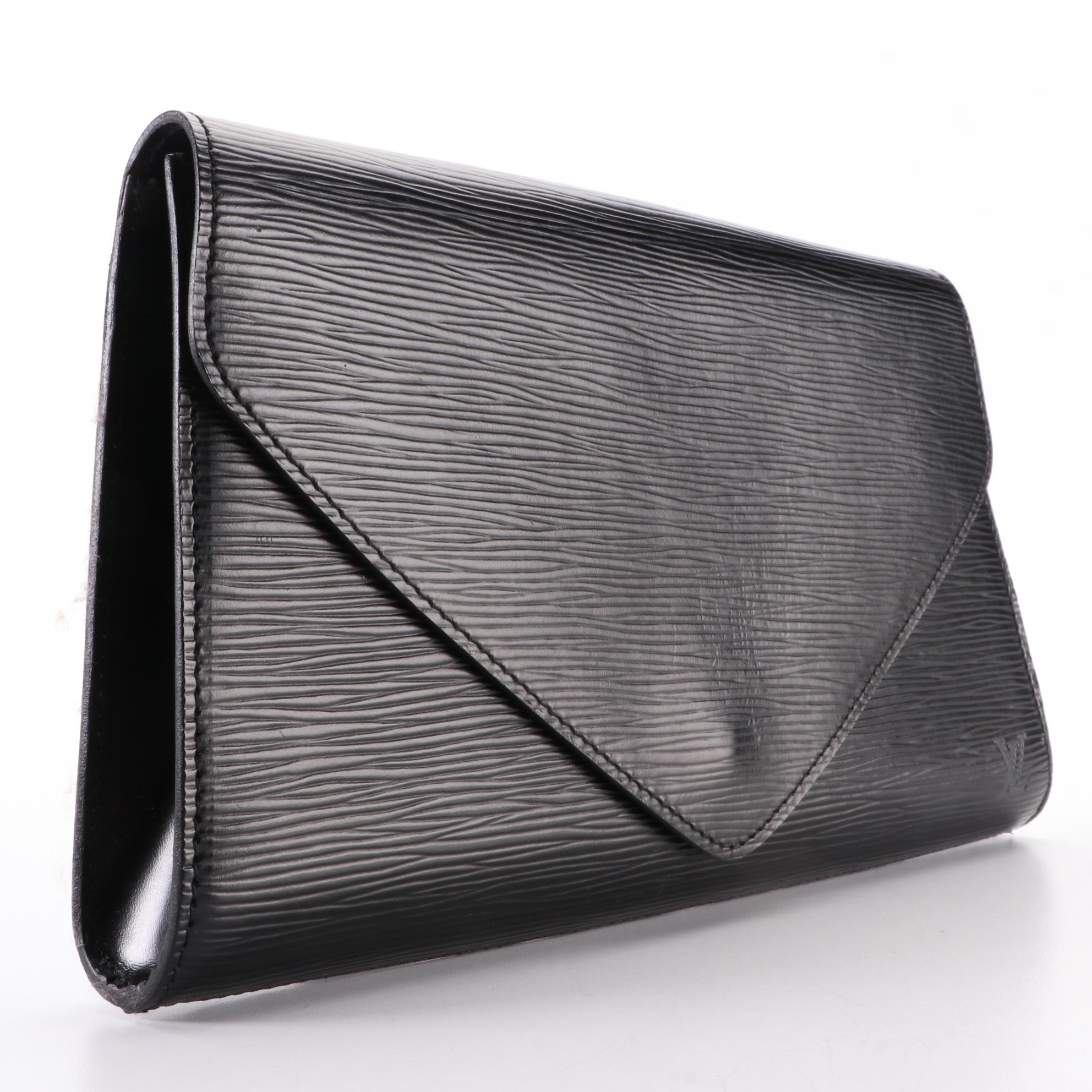 Louis Vuitton Art Deco Clutch in Black Epi Leather