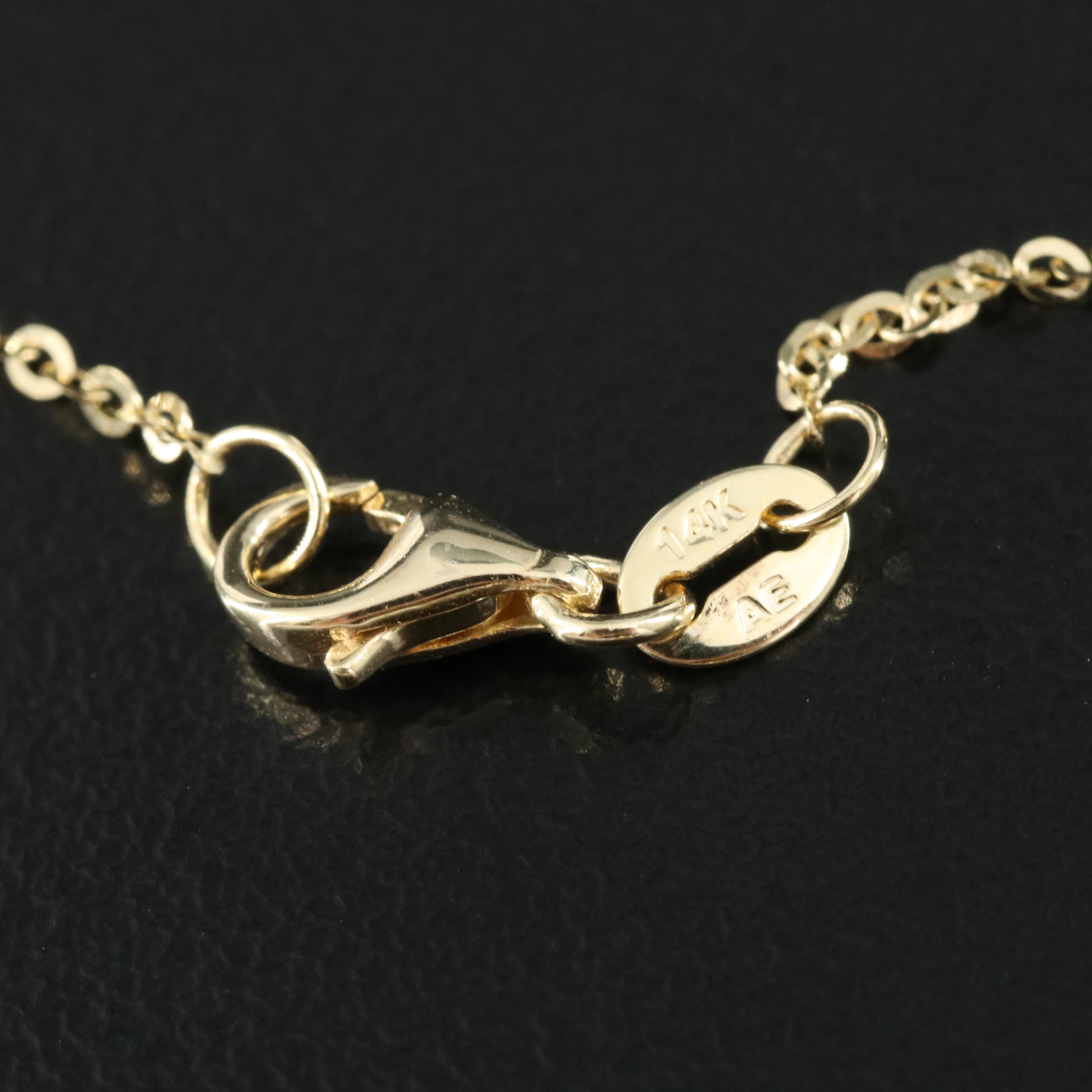 14K Prasiolite Pendant Necklace