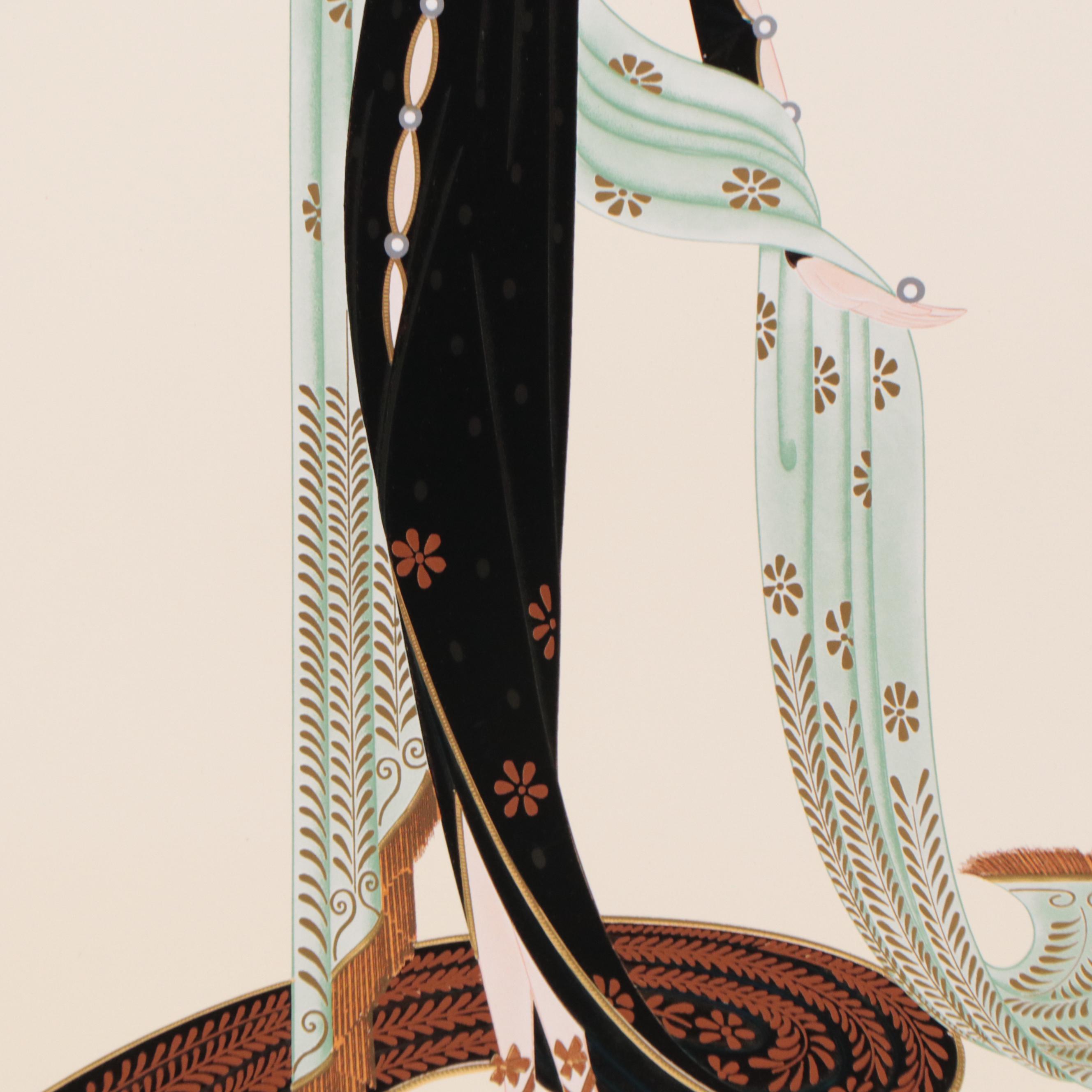 Letterpress Halftone Poster After After Erté "Directoire"