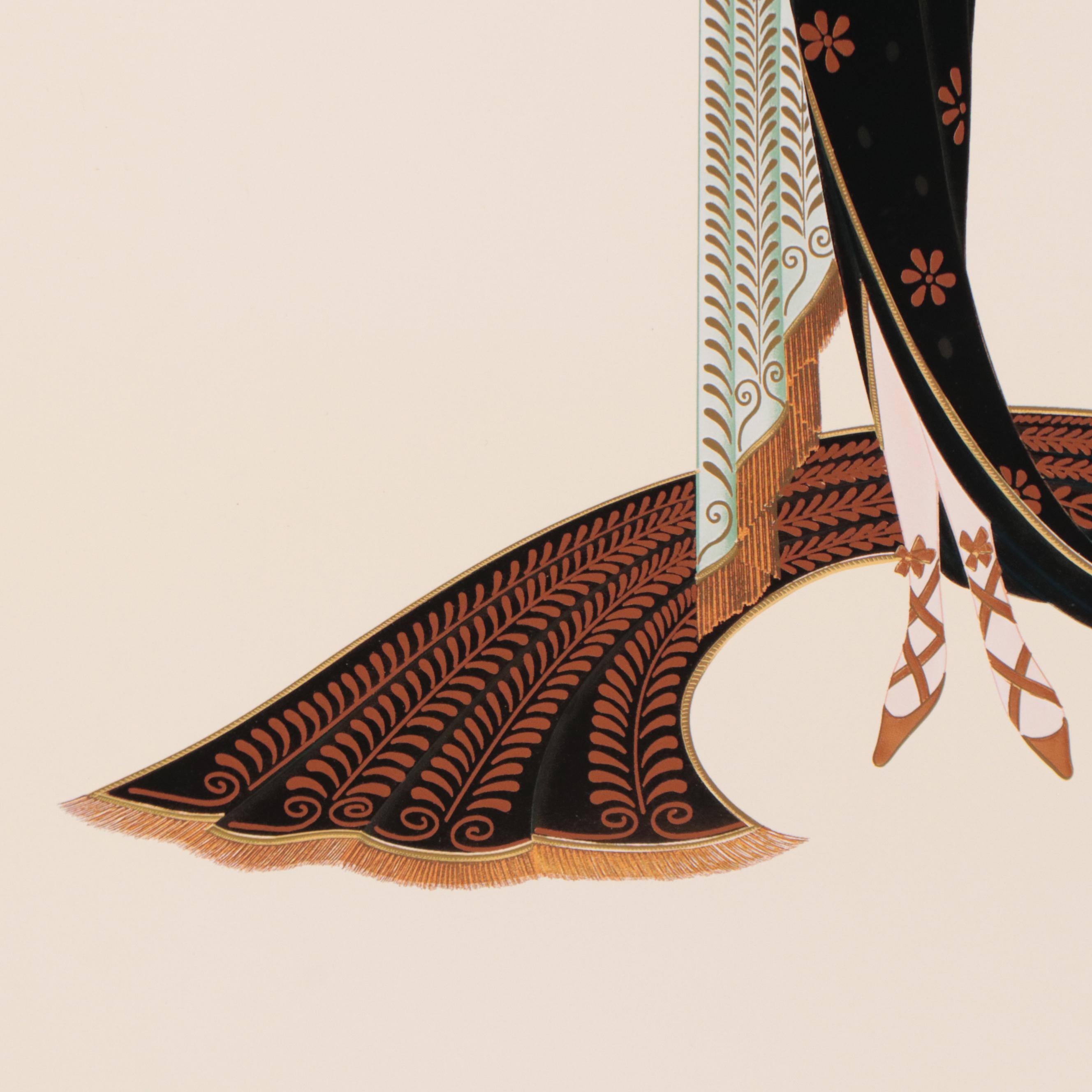 Letterpress Halftone Poster After After Erté "Directoire"