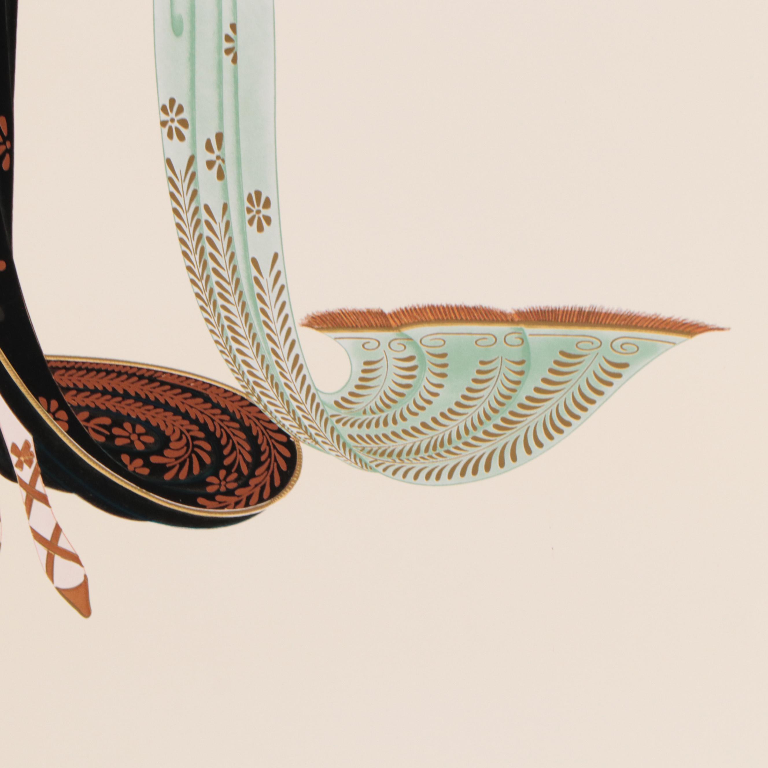 Letterpress Halftone Poster After After Erté "Directoire"