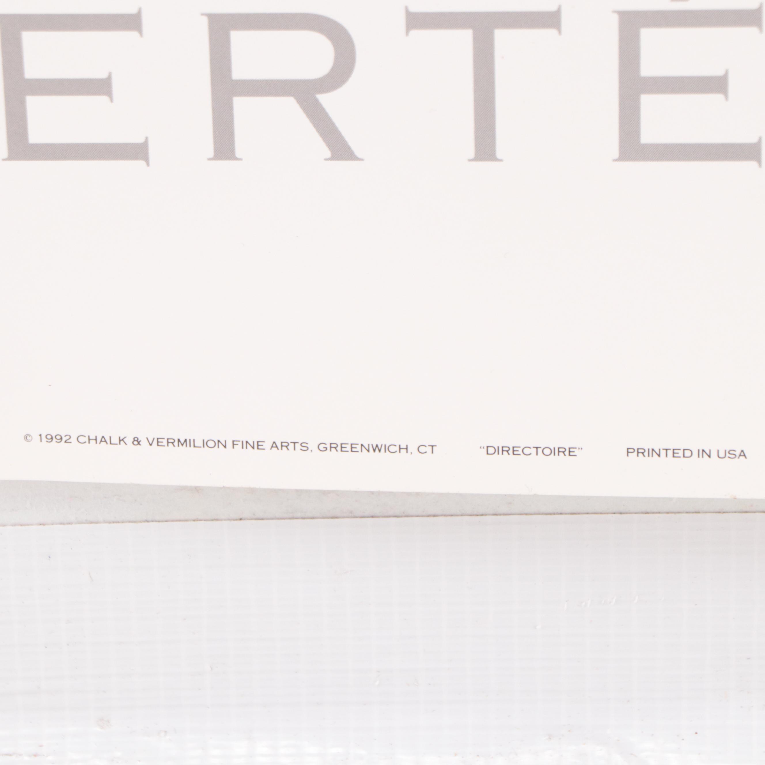 Letterpress Halftone Poster After After Erté "Directoire"