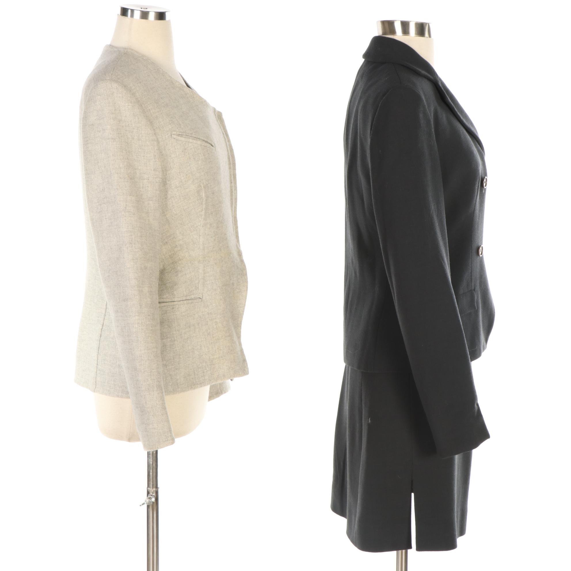 Giorgio Armani Skirt Suit and Fitted Jacket in Wool
