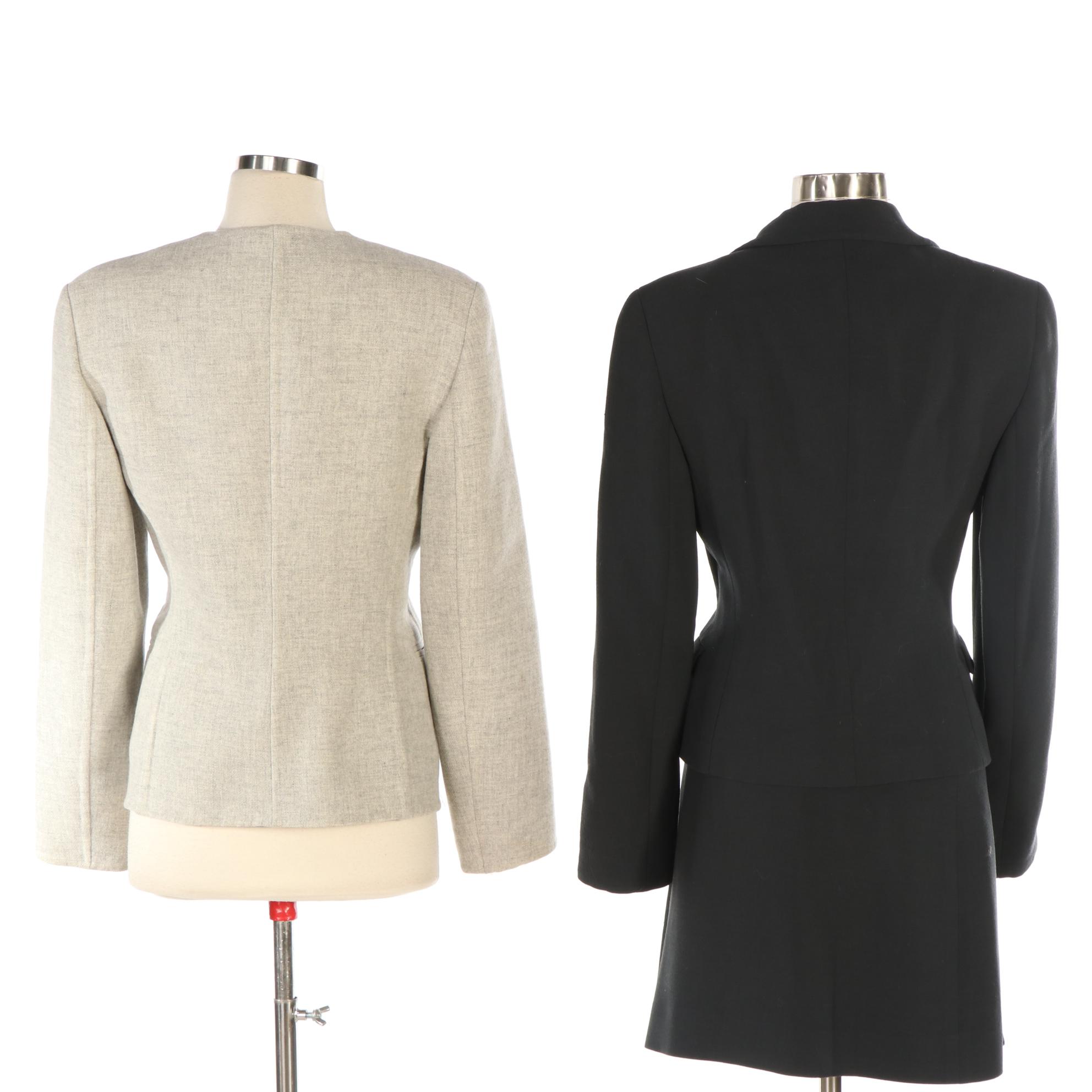 Giorgio Armani Skirt Suit and Fitted Jacket in Wool