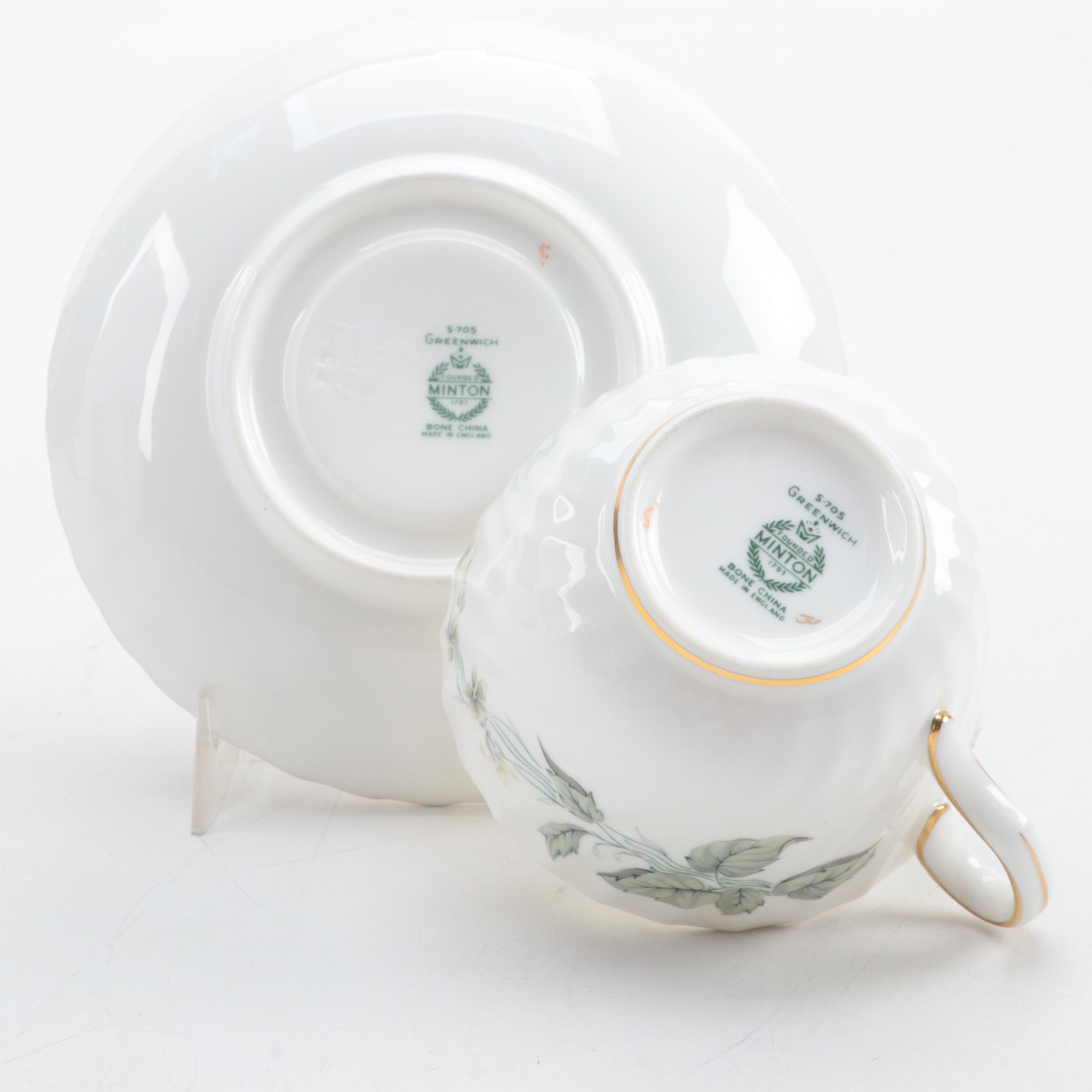 Minton English Bone China "Greenwich" Dinnerware, 1962–1979