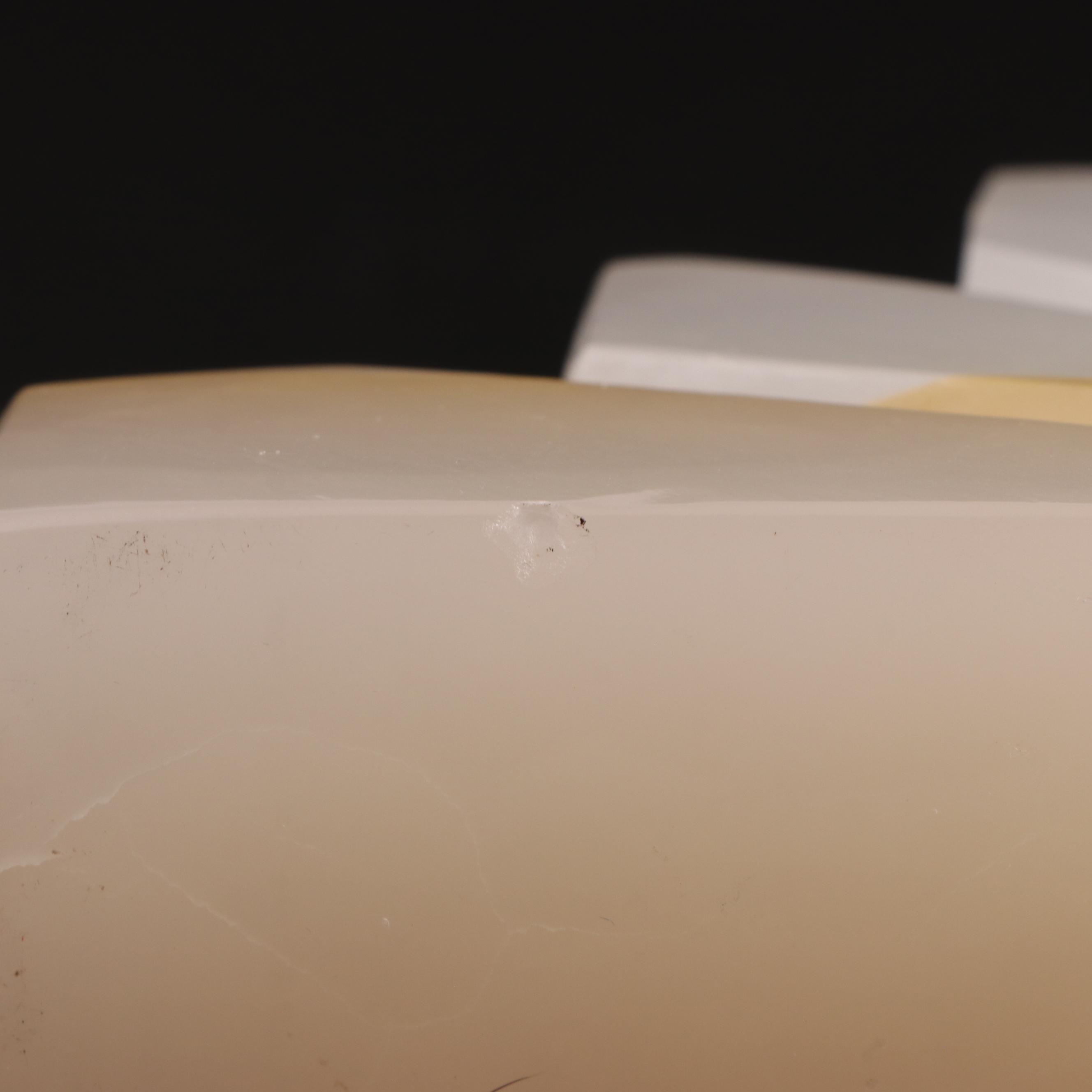 Art Deco Style Carved Calcite Bookends, Mid-20th Century