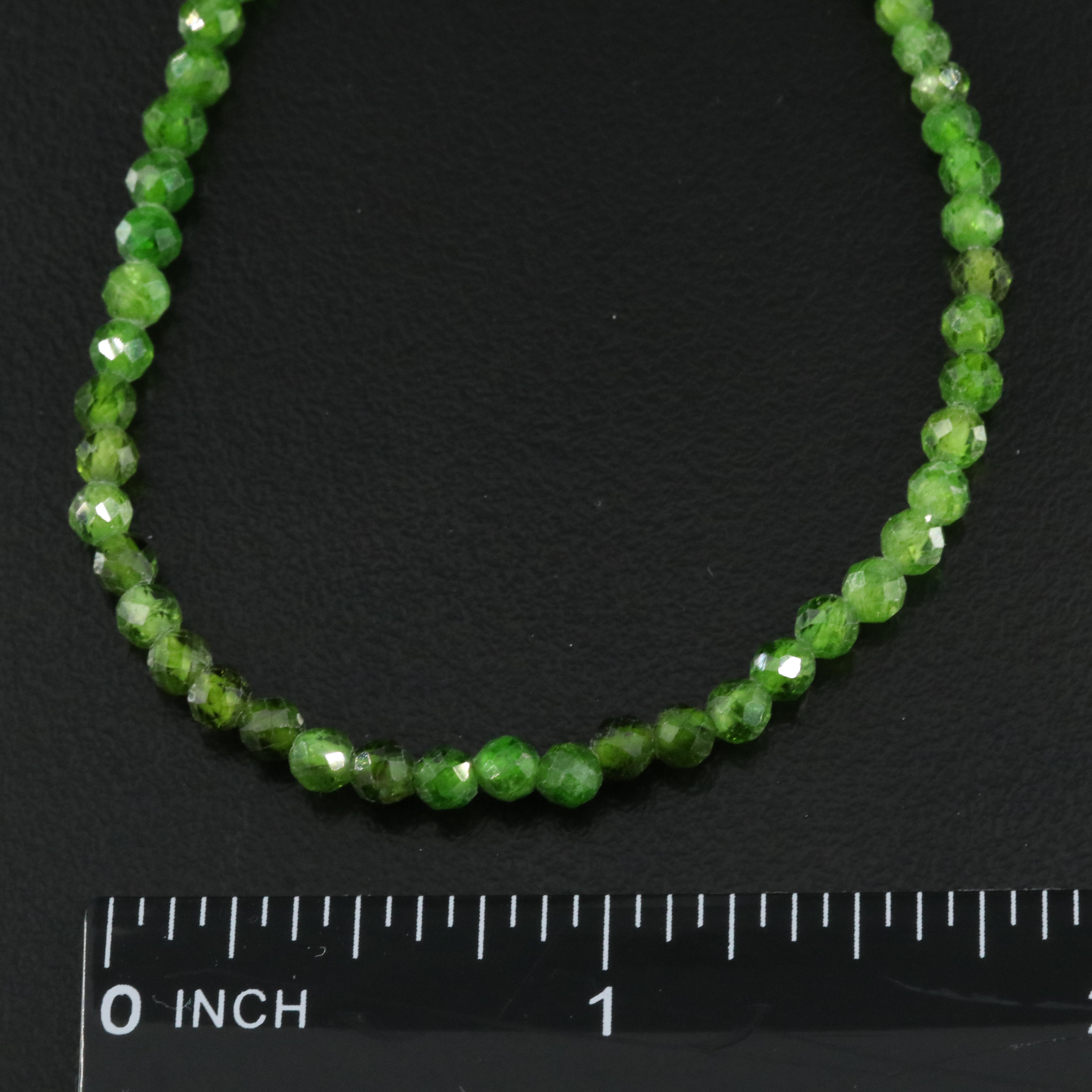 Black Spinel and Diopside Necklaces Including Sterling and 14K