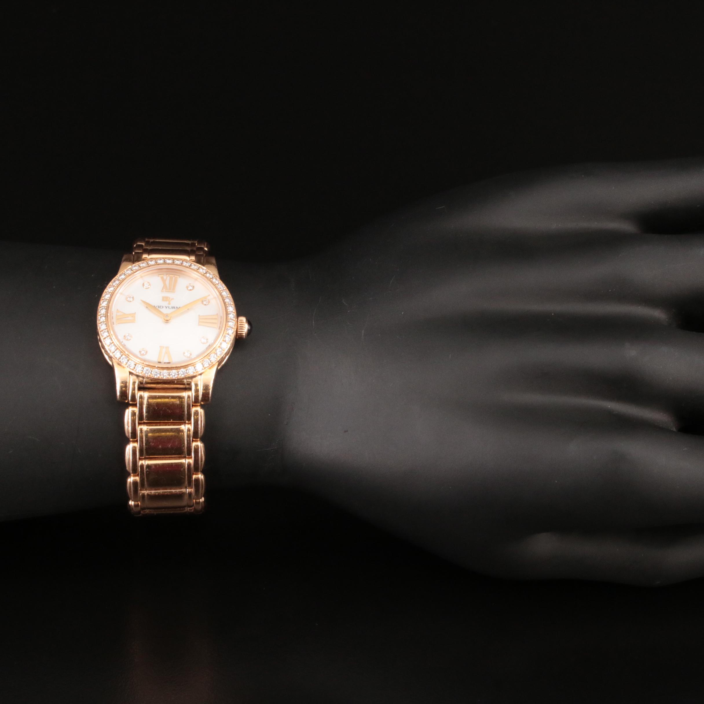 David Yurman 18K Rose Gold 1.11 CTW Diamond Watch