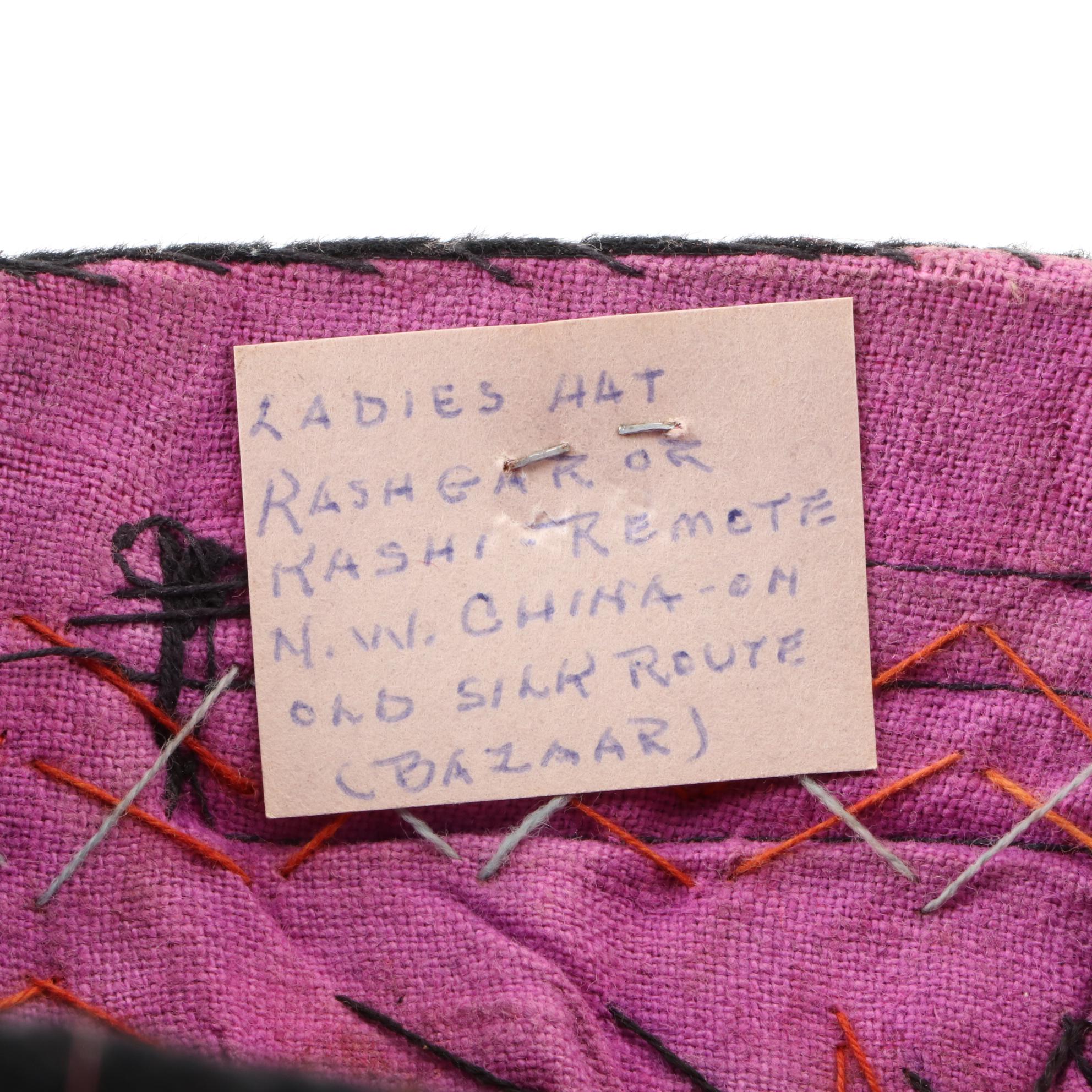 Handmade Central Asian Embroidered and Embellished Badam Doppa Hats