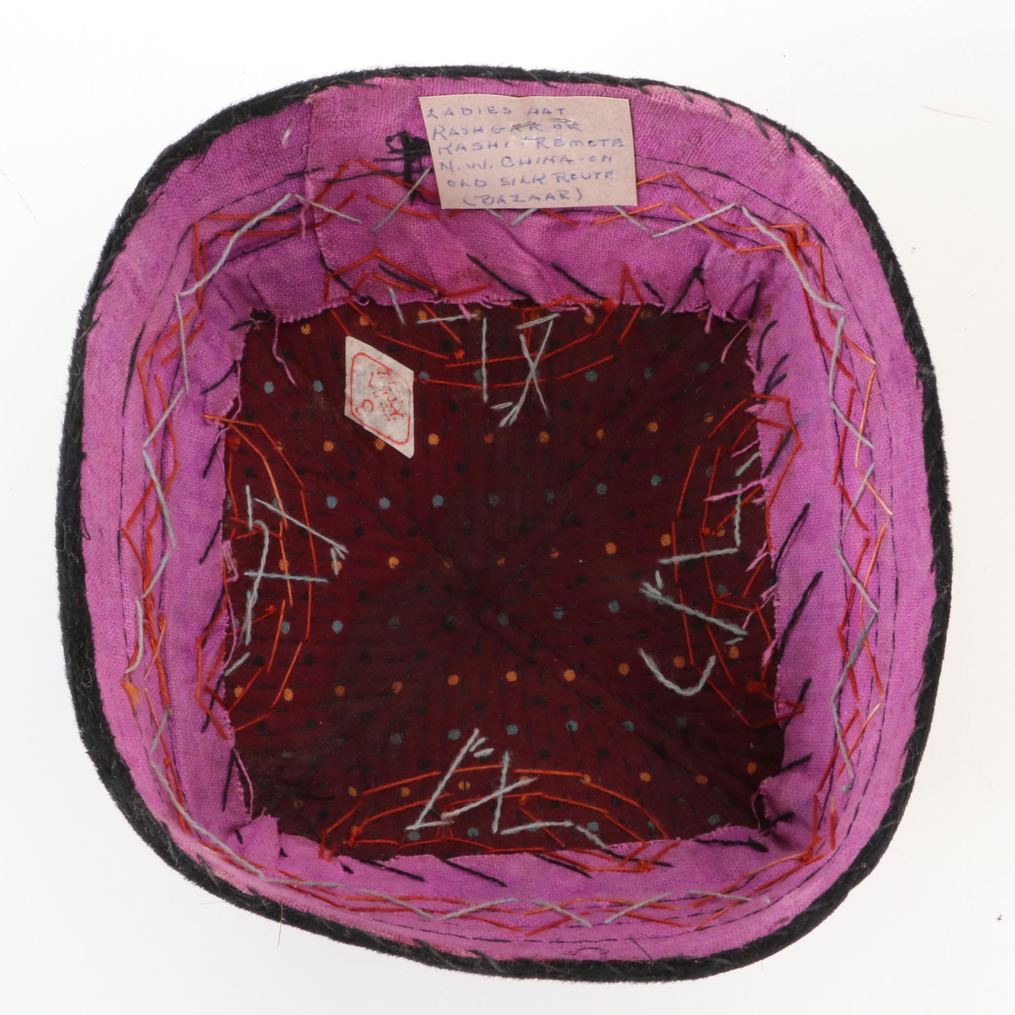 Handmade Central Asian Embroidered and Embellished Badam Doppa Hats