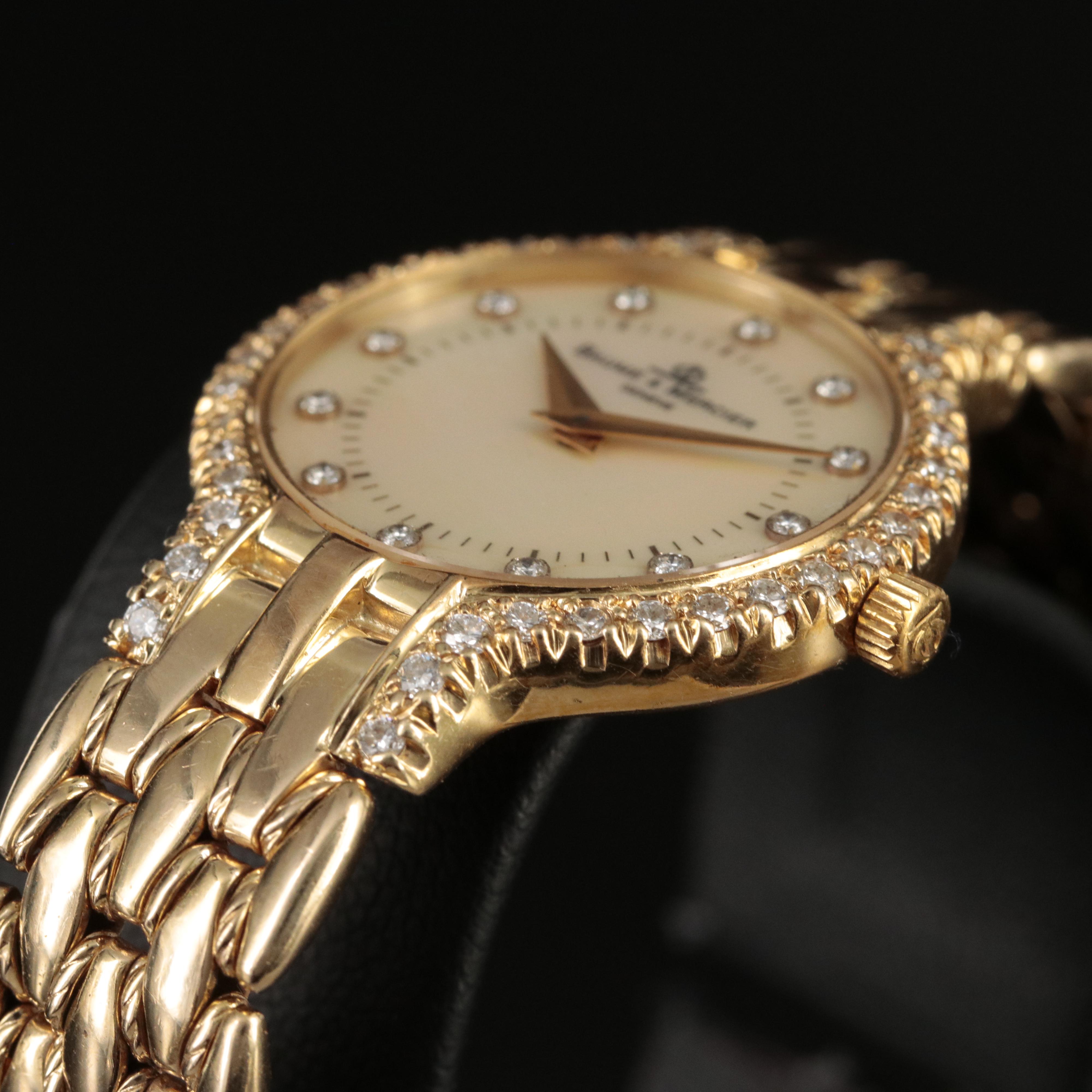14K Baume & Mercier Mother of Pearl Diamond Watch