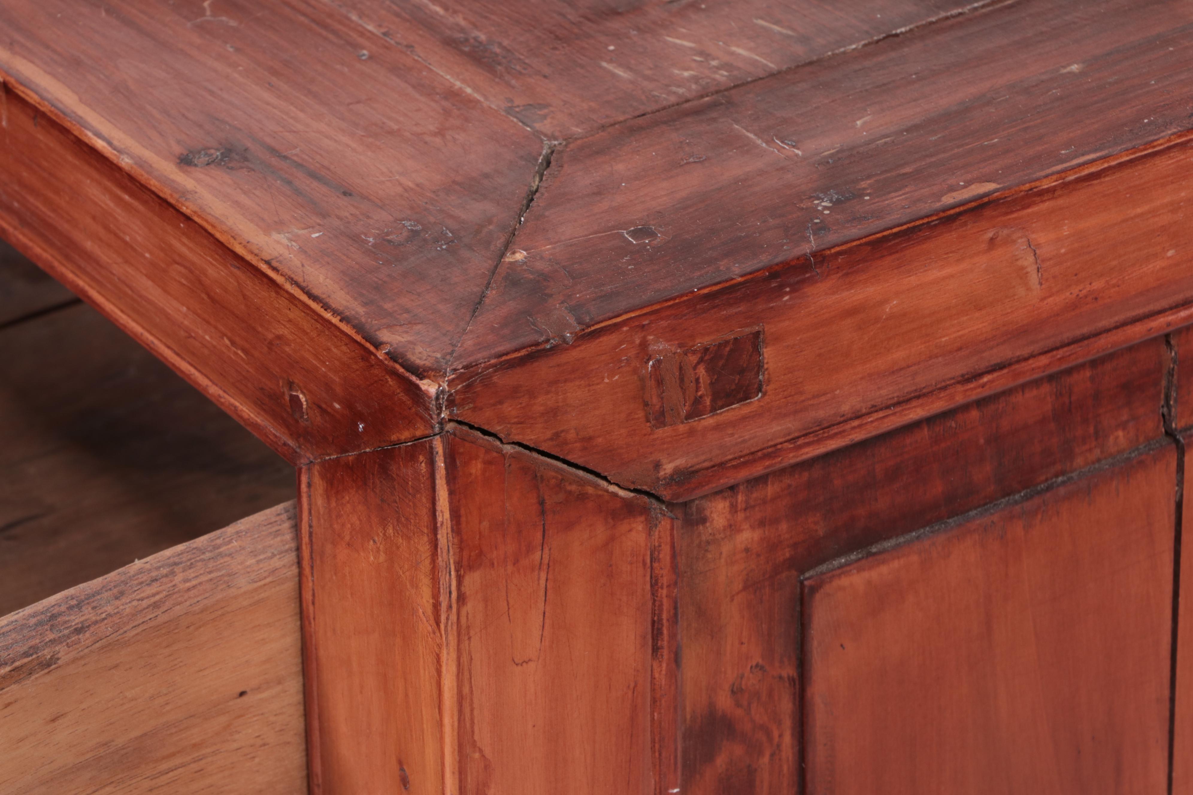 Chinese Hardwood Cabinet with Carved Details, Early to Mid-20th Century