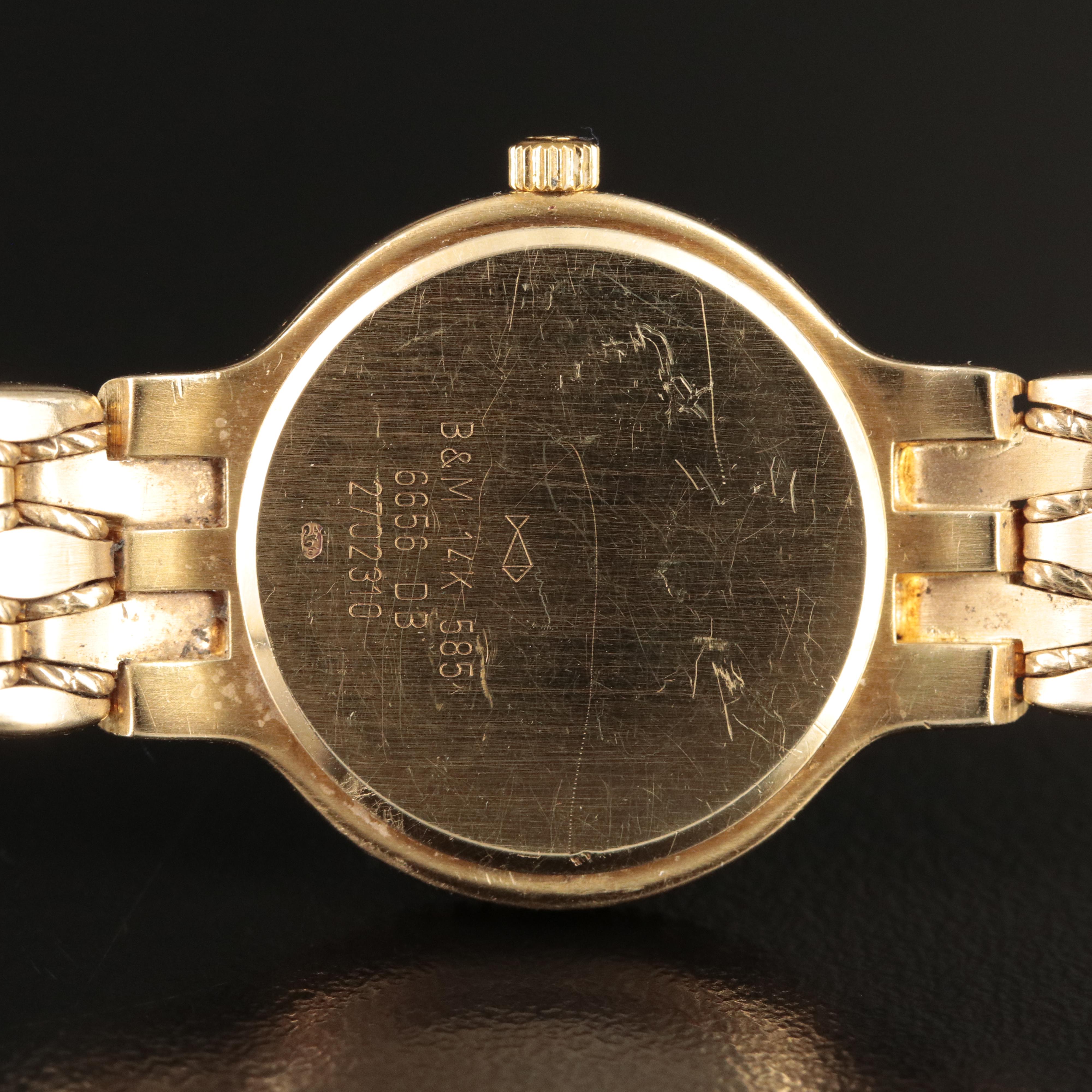 14K Baume & Mercier Mother of Pearl Diamond Watch