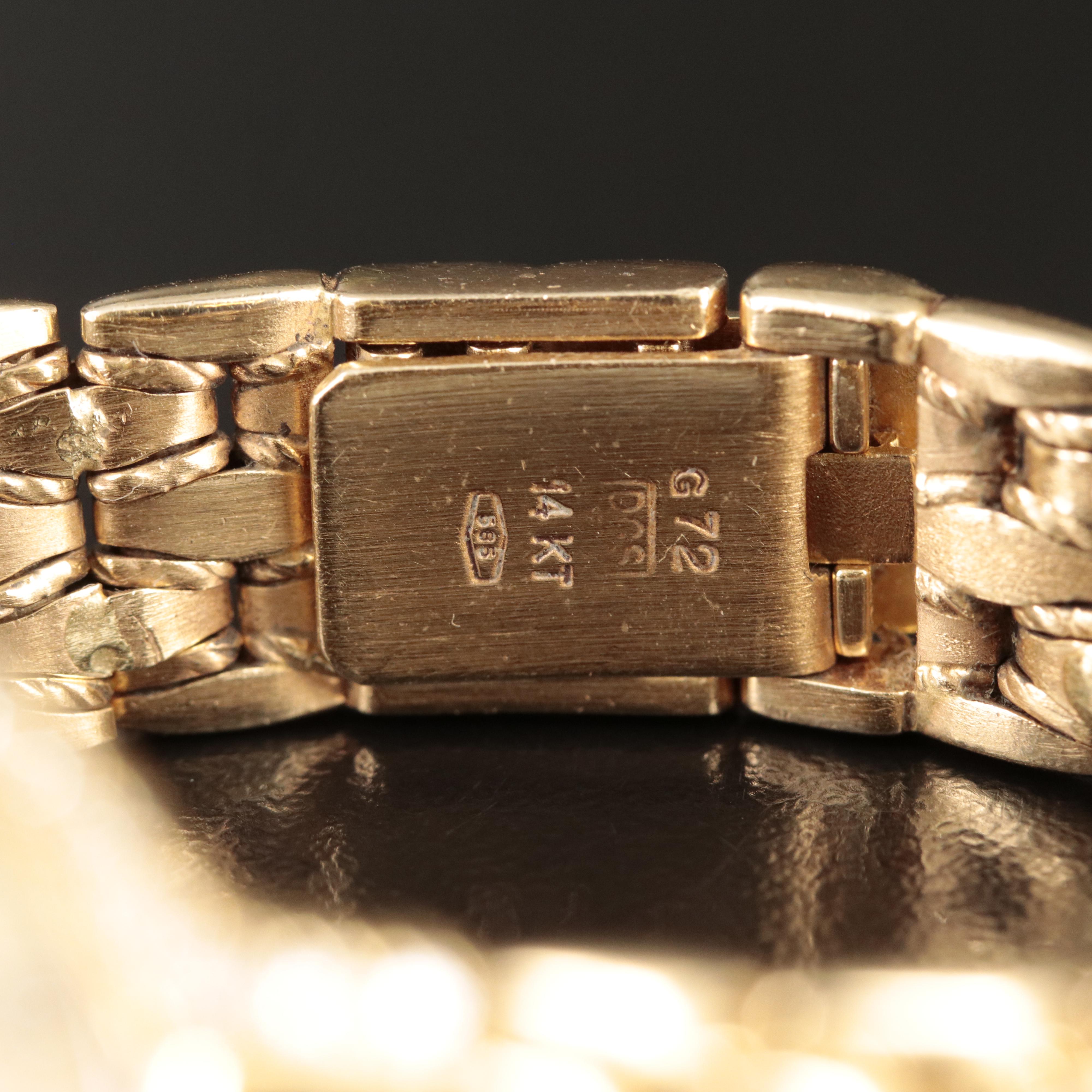 14K Baume & Mercier Mother of Pearl Diamond Watch