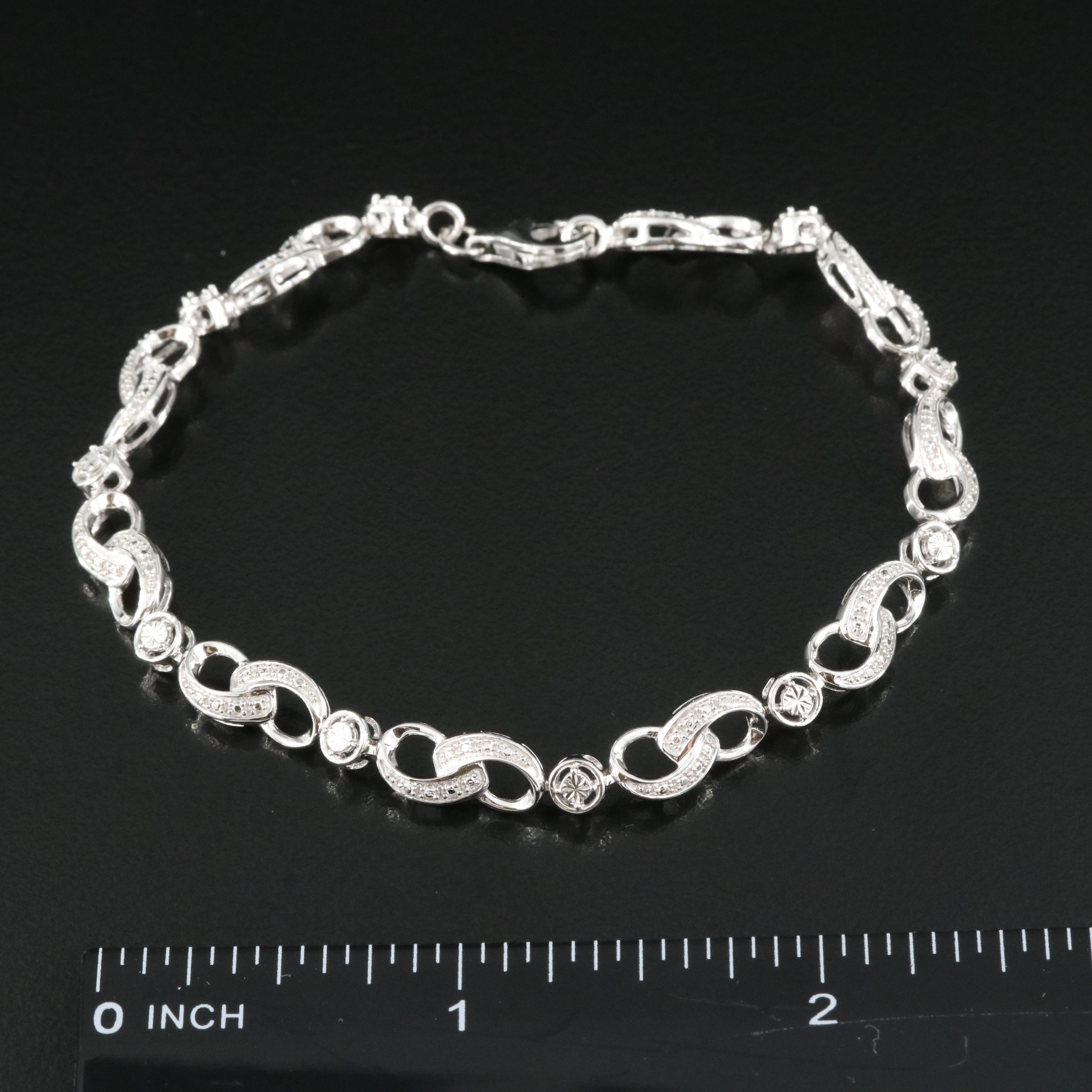 Diamond Bracelet in Sterling