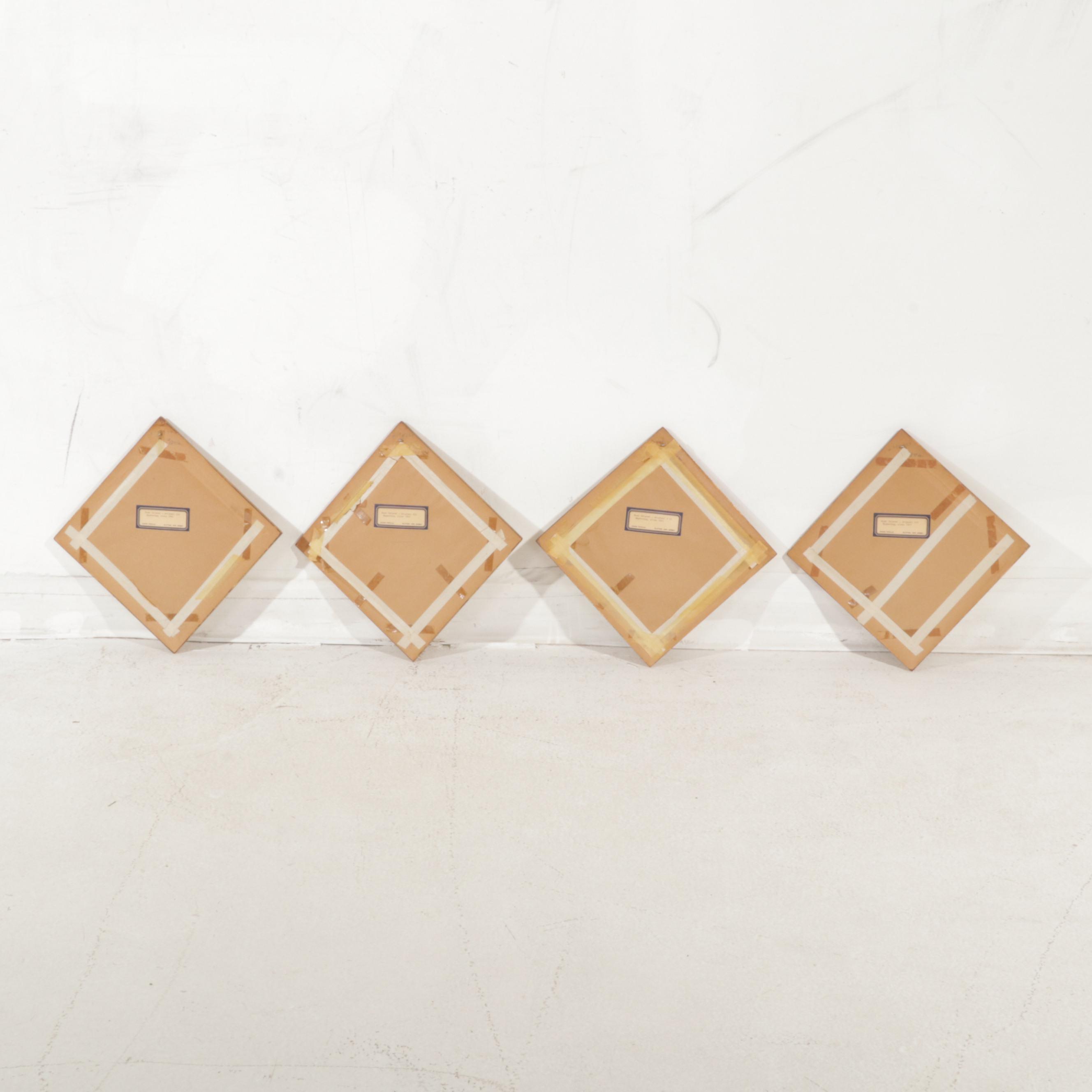 European City Outskirts Hand-Colored Engravings, Circa 1840