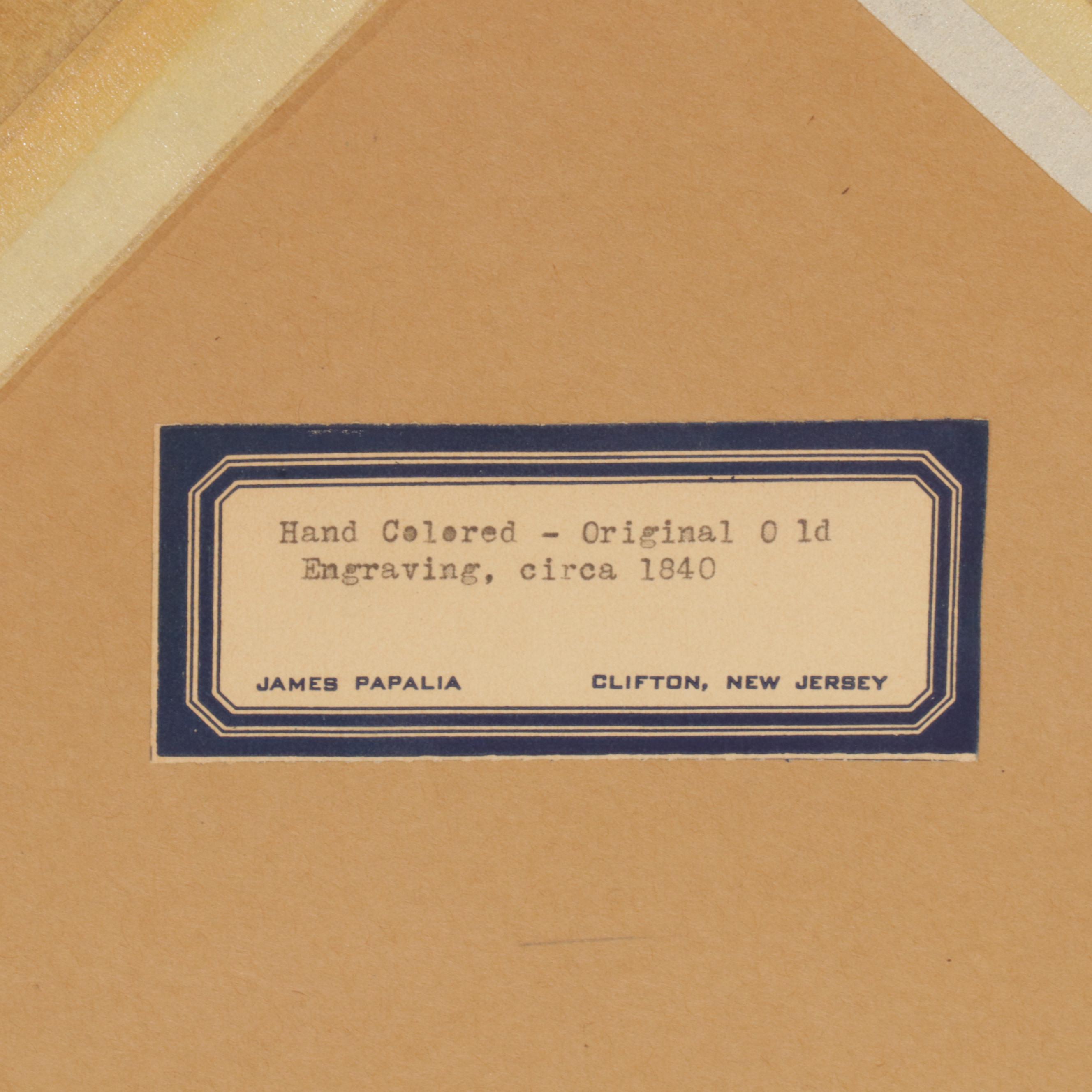 European City Outskirts Hand-Colored Engravings, Circa 1840