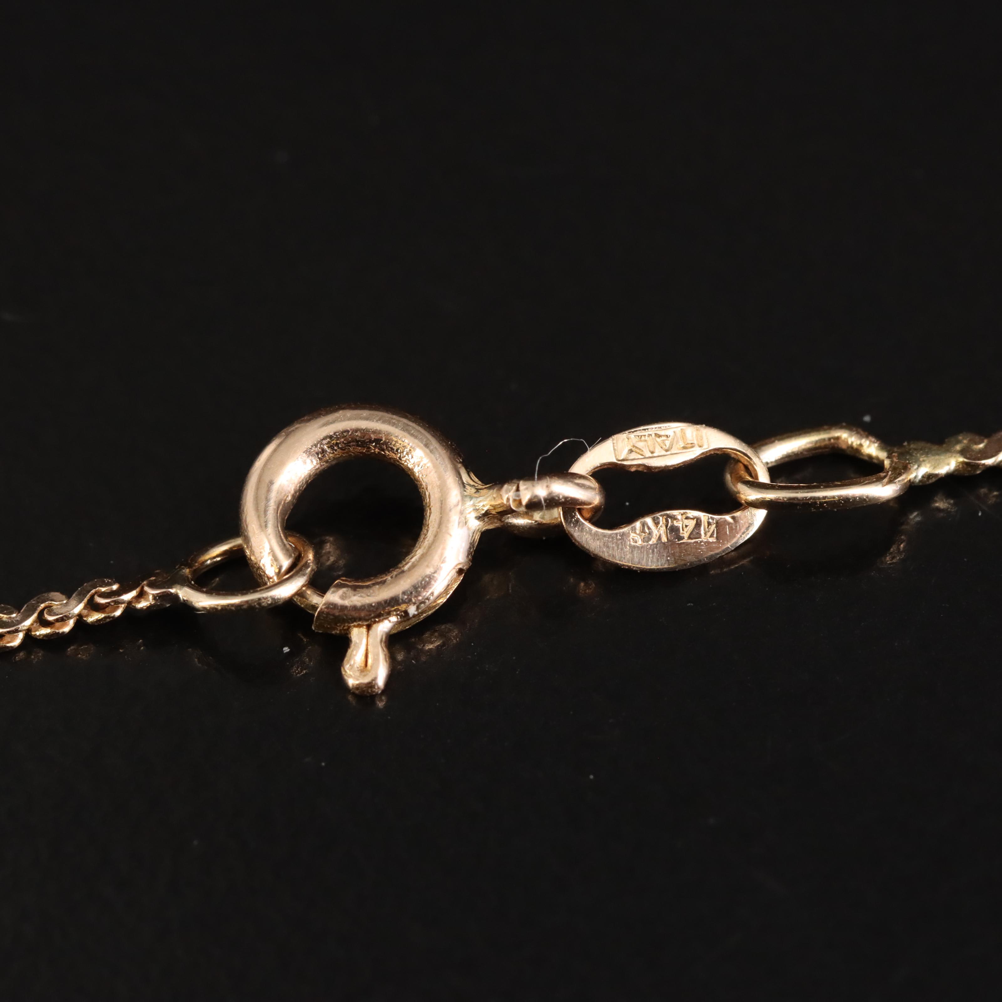 Italian 14K Heart Station Anklet