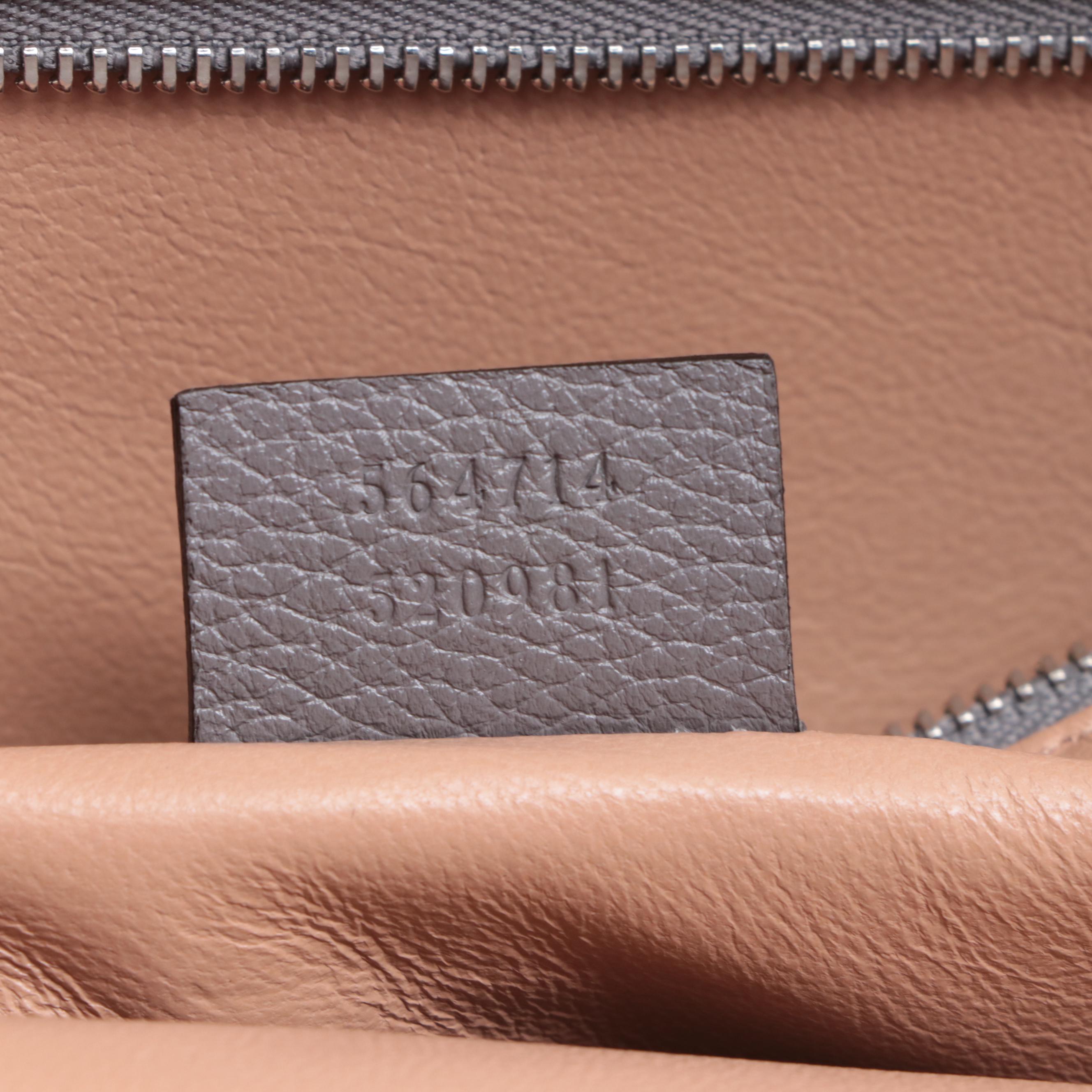 Gucci Zumi Top Handle Medium Bag in Grained Leather