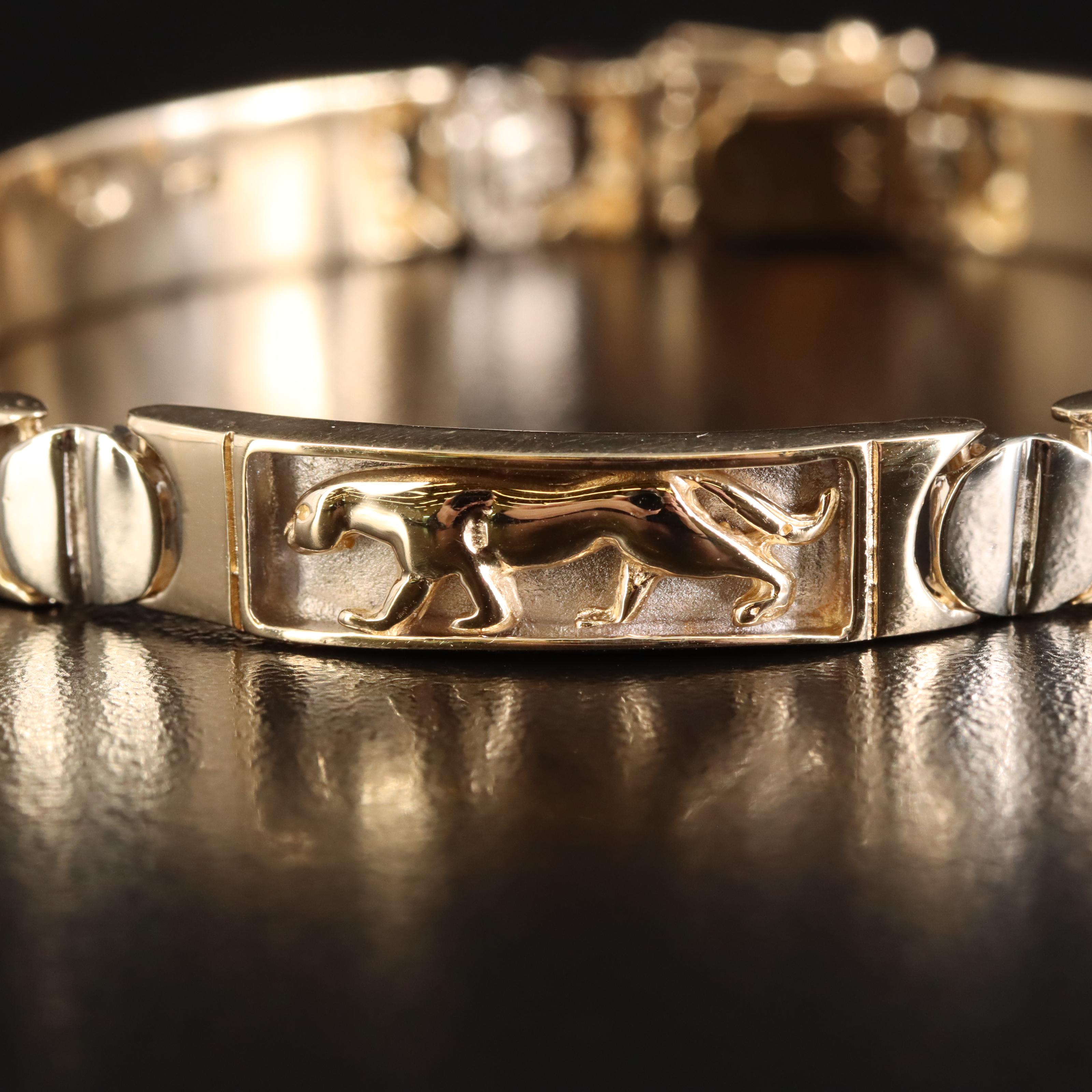 14K Cat Bracelet