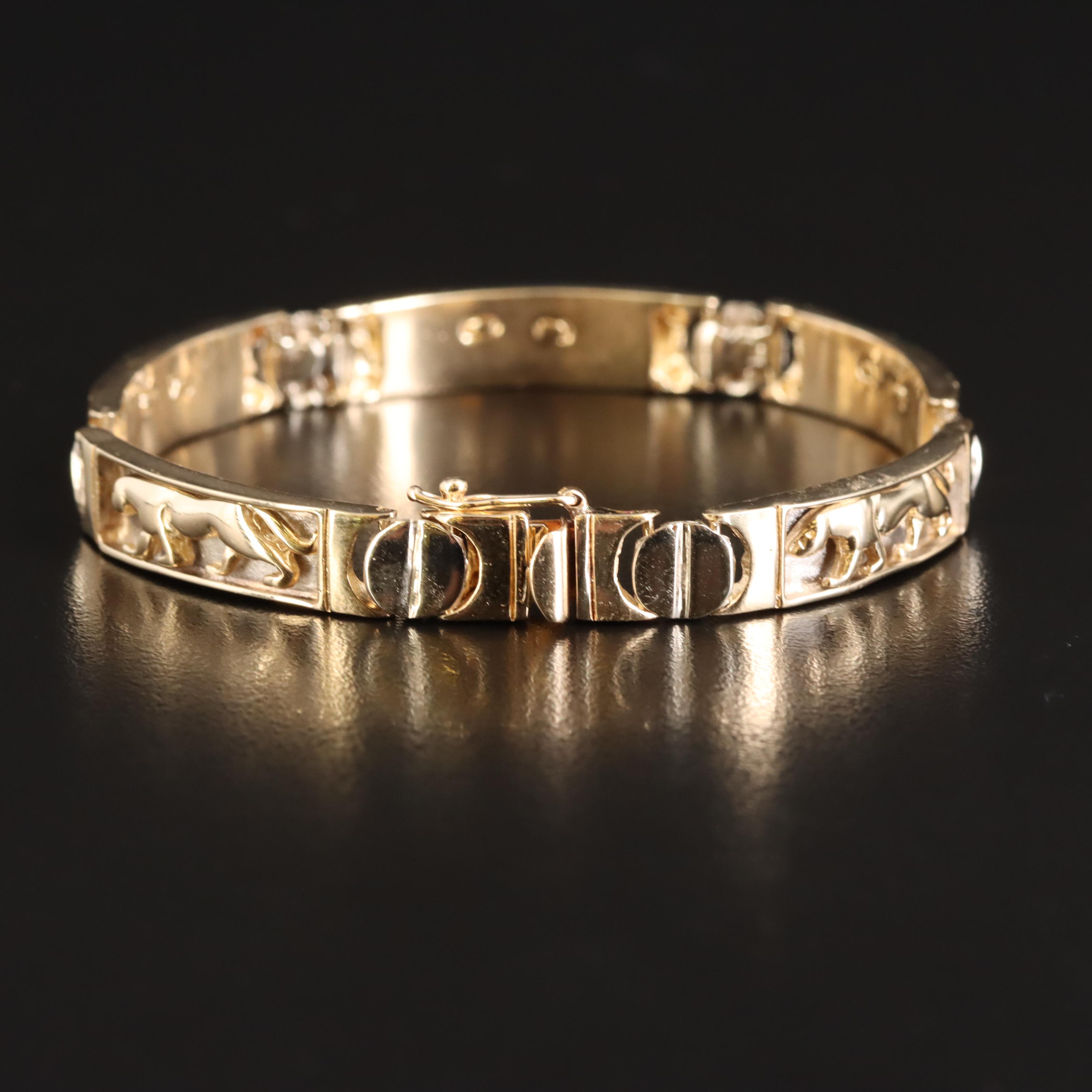 14K Cat Bracelet
