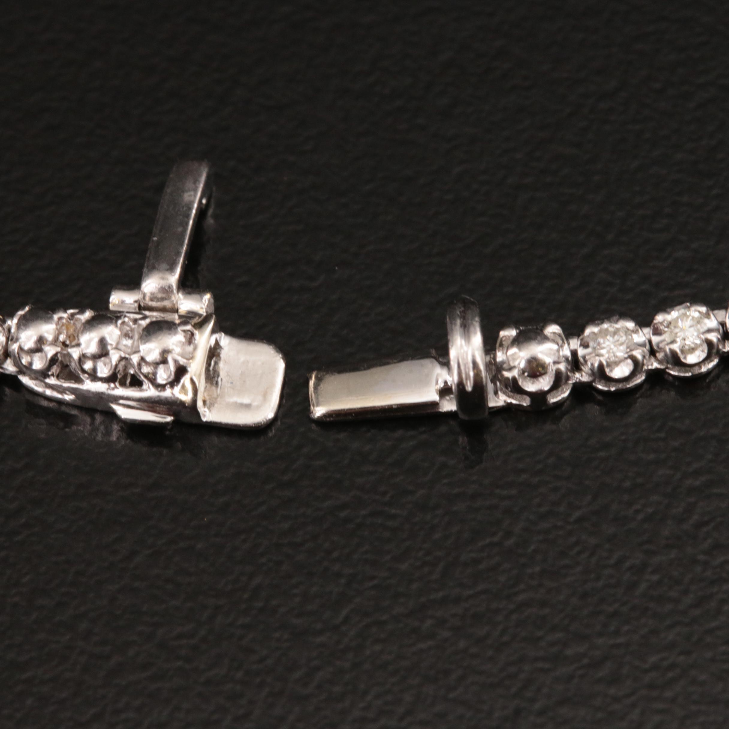 Platinum 3.95 CTW Diamond Graduated Rivière Necklace