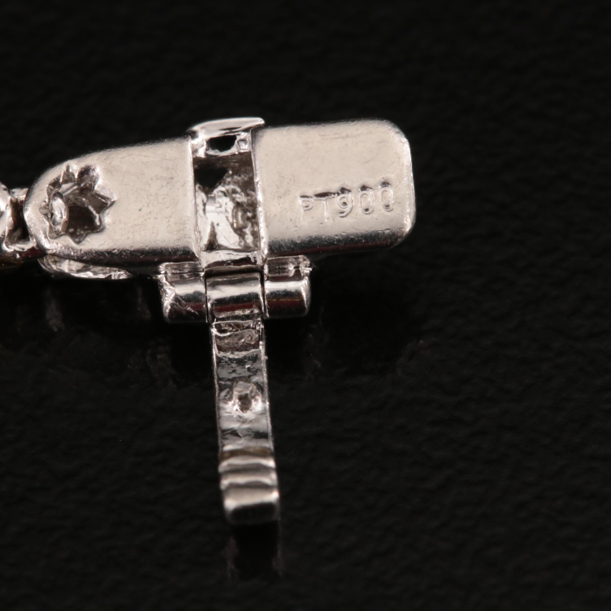 Platinum 3.95 CTW Diamond Graduated Rivière Necklace