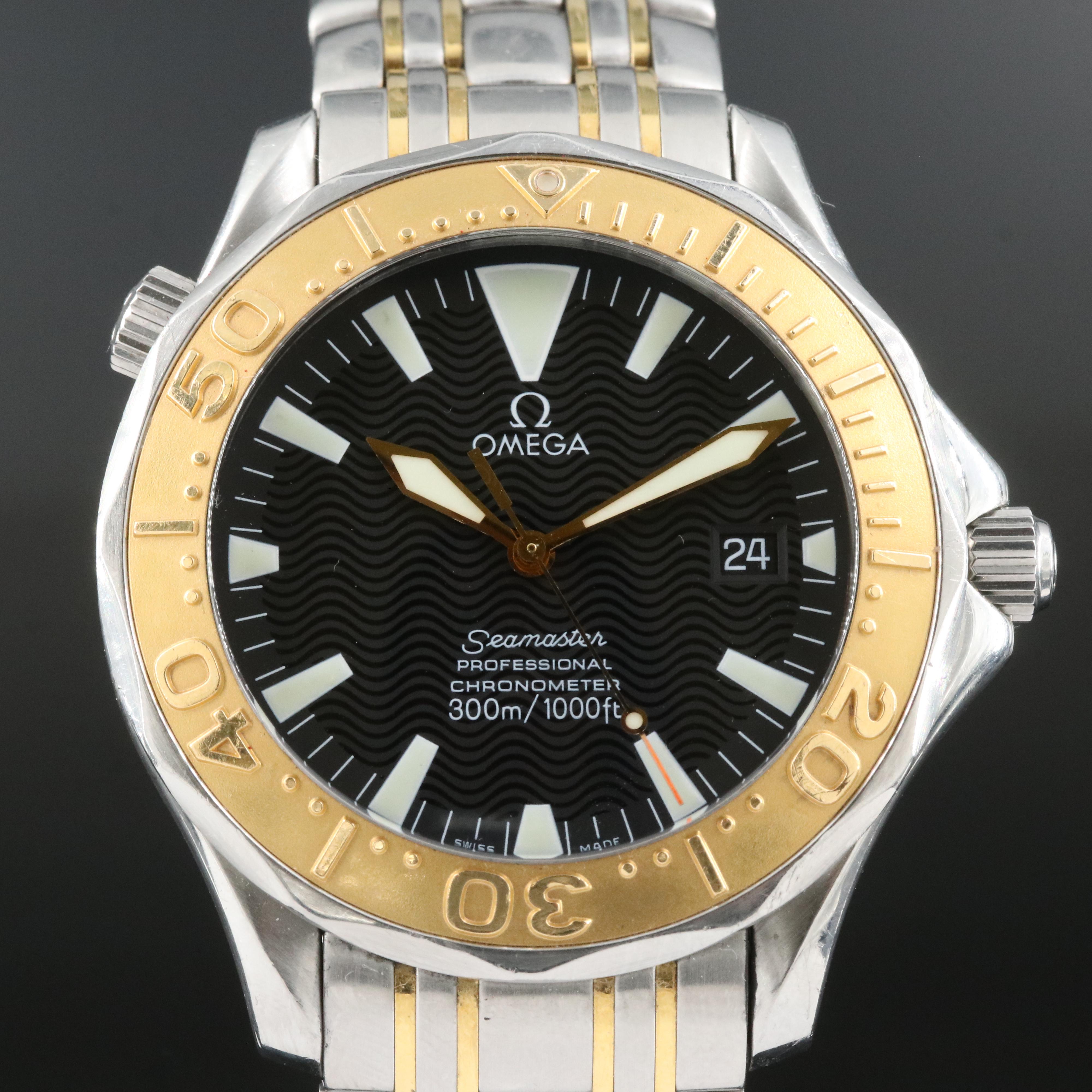 2006 Omega Seamaster Professional 18K and Stainless Steel Watch
