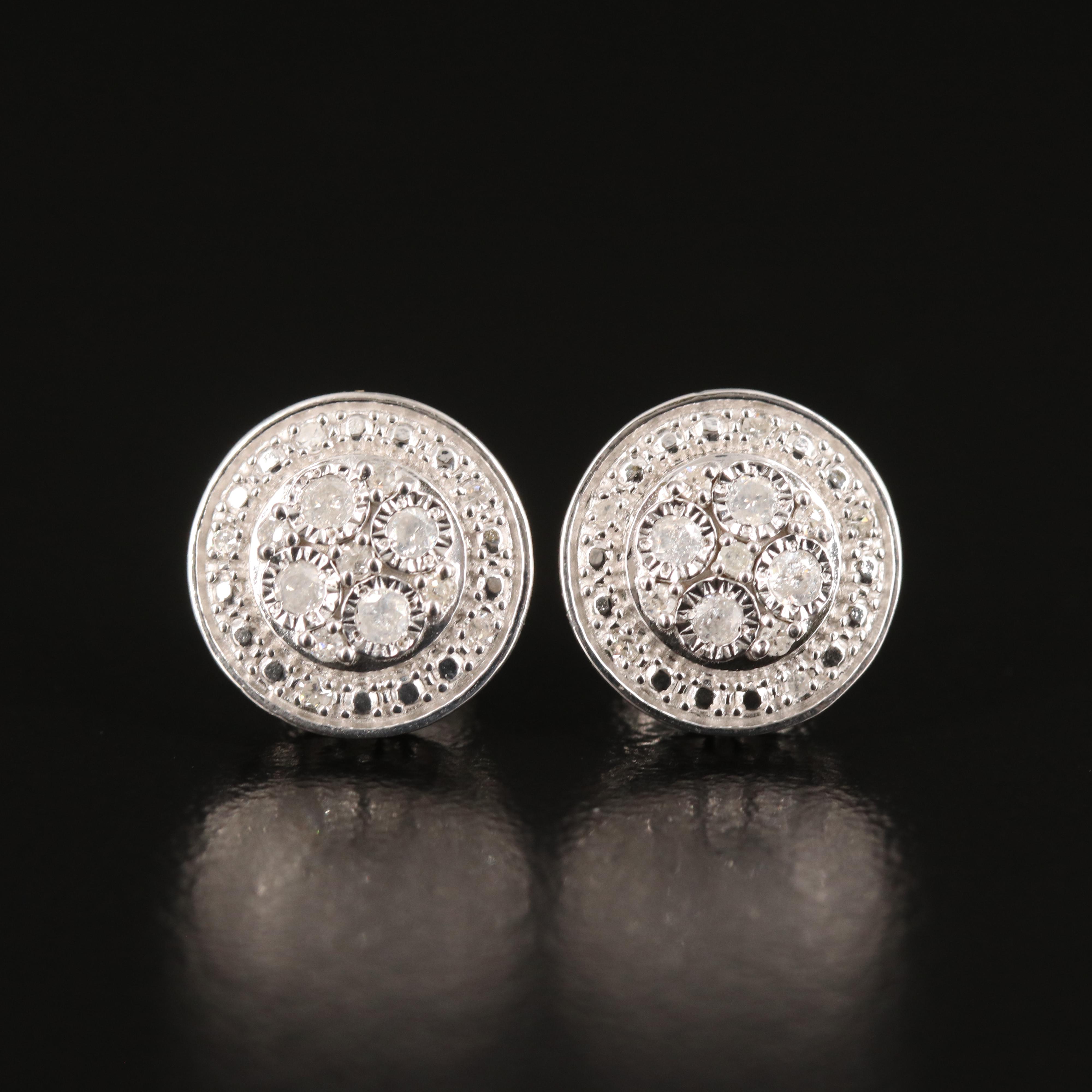 Diamond Stud Earrings in Sterling