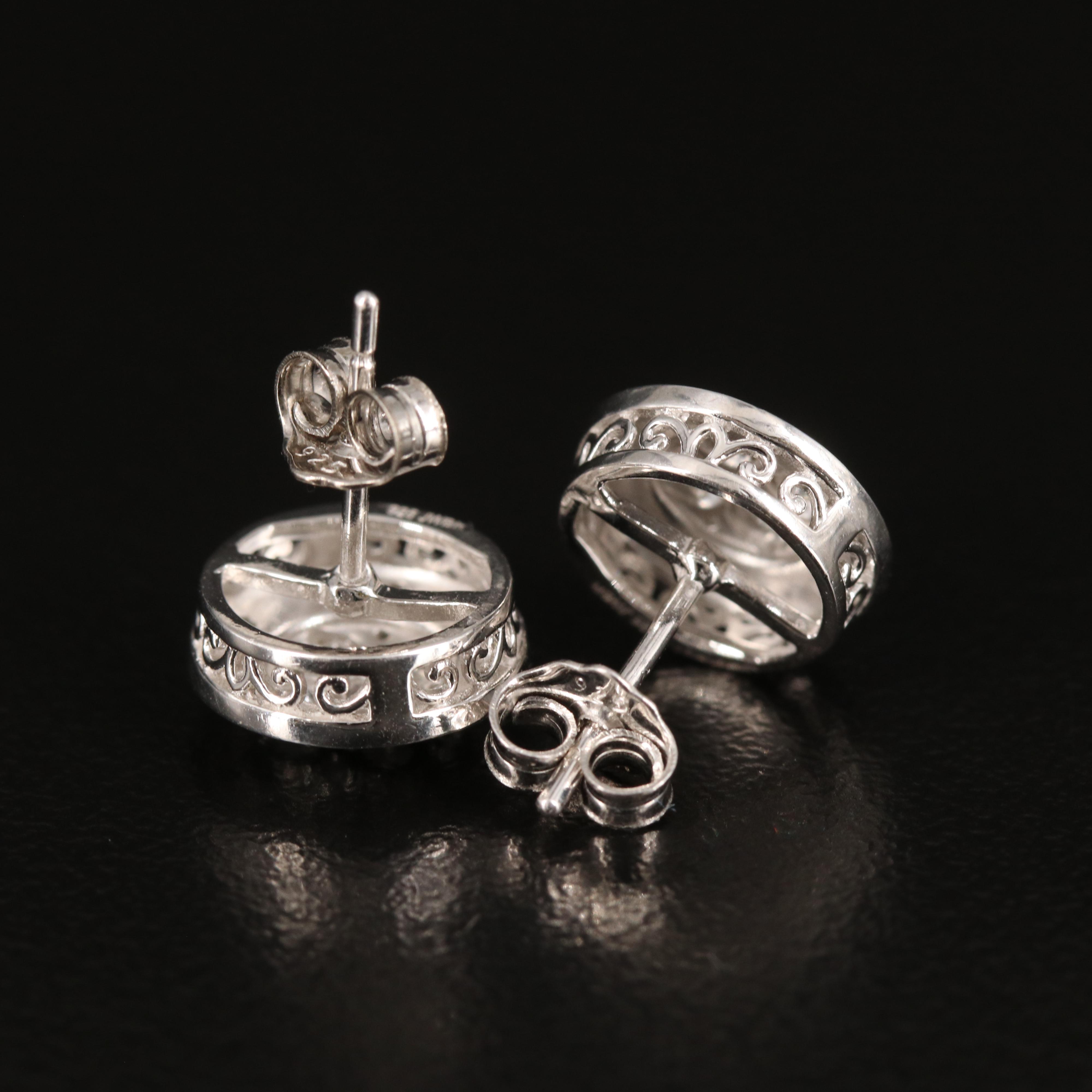 Diamond Stud Earrings in Sterling