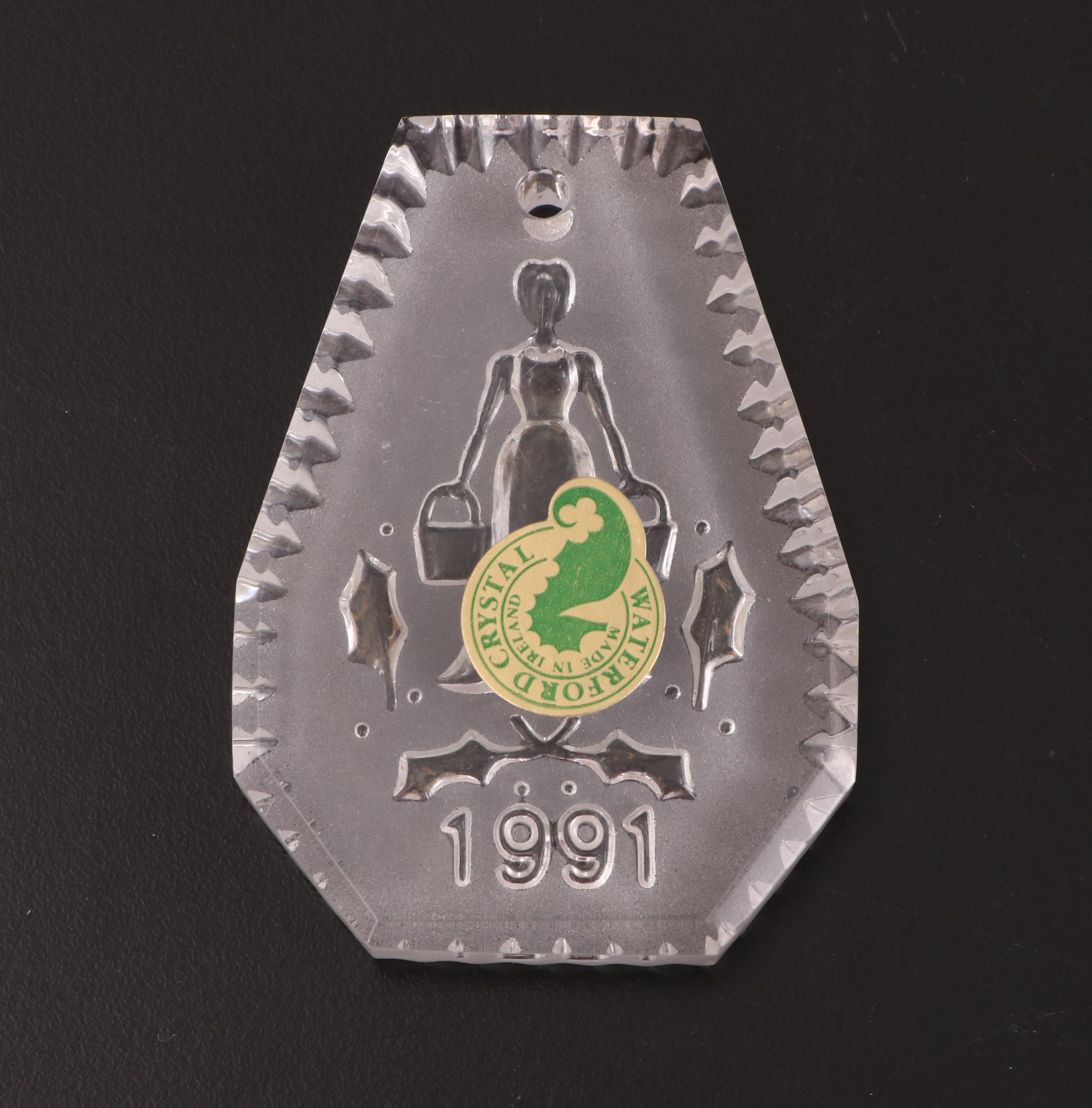 Waterford Crystal "Twelve Days of Christmas" Ornaments, Late 20th Century