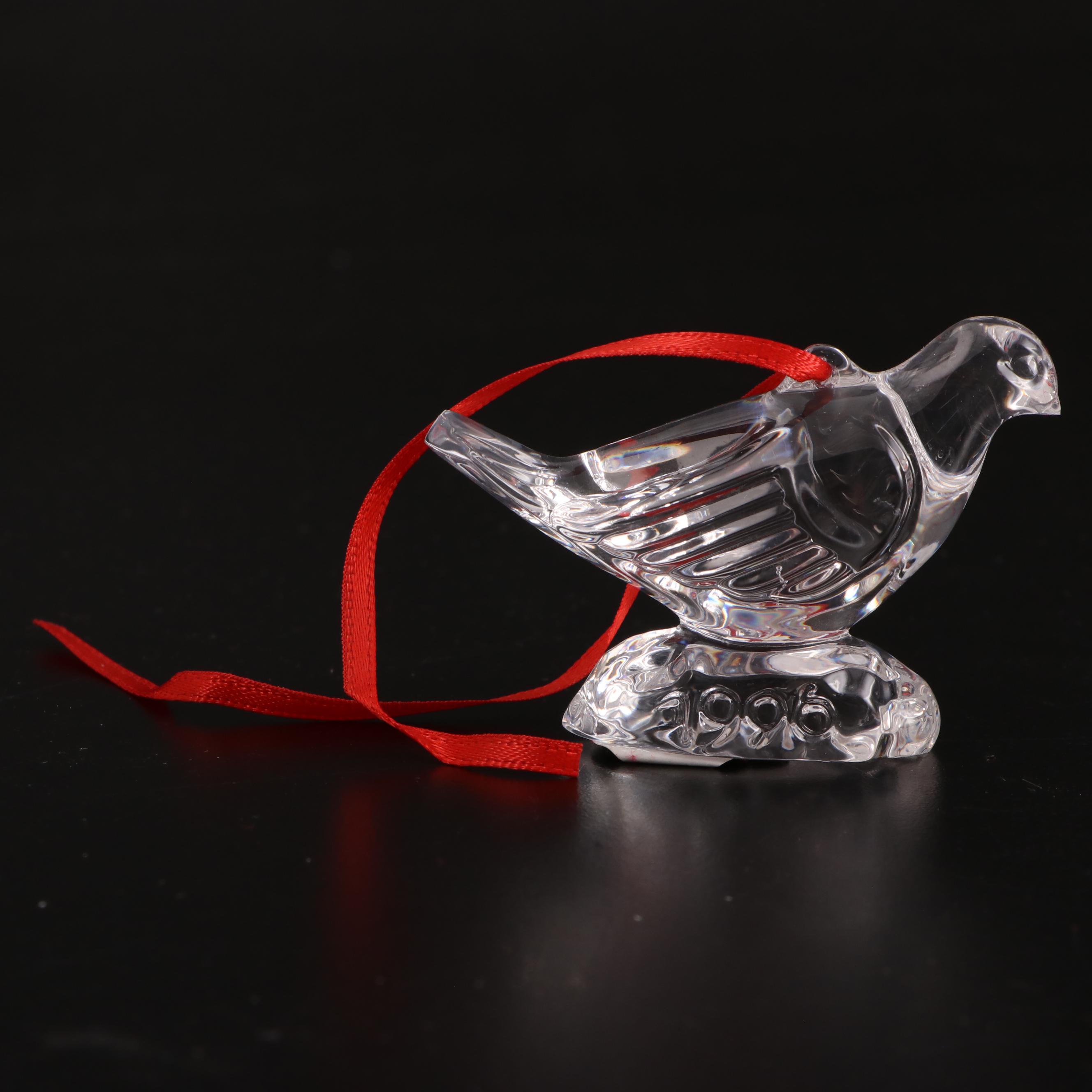 Waterford Crystal "Twelve Days of Christmas" Ornaments, Late 20th Century